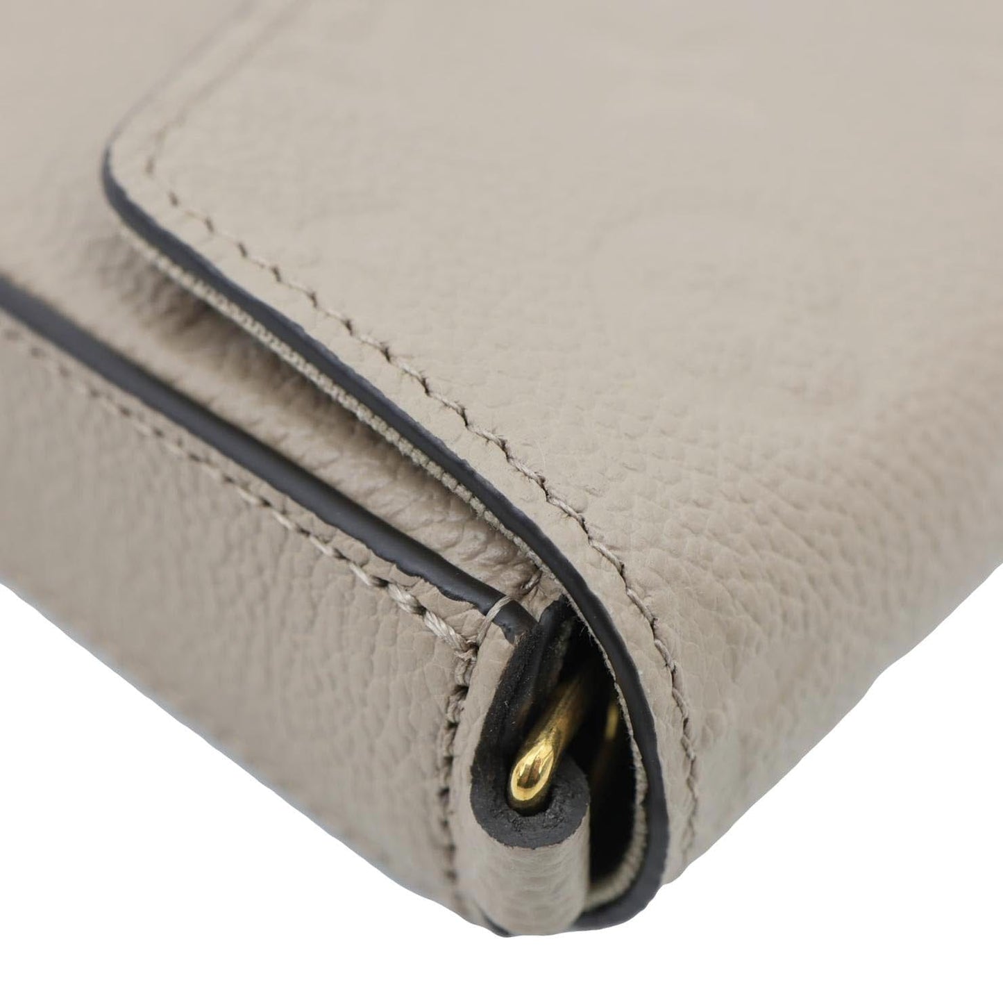 LOUIS VUITTON Felicie Pochette Monogram Empreinte Leather Crossbody Bag Beige
