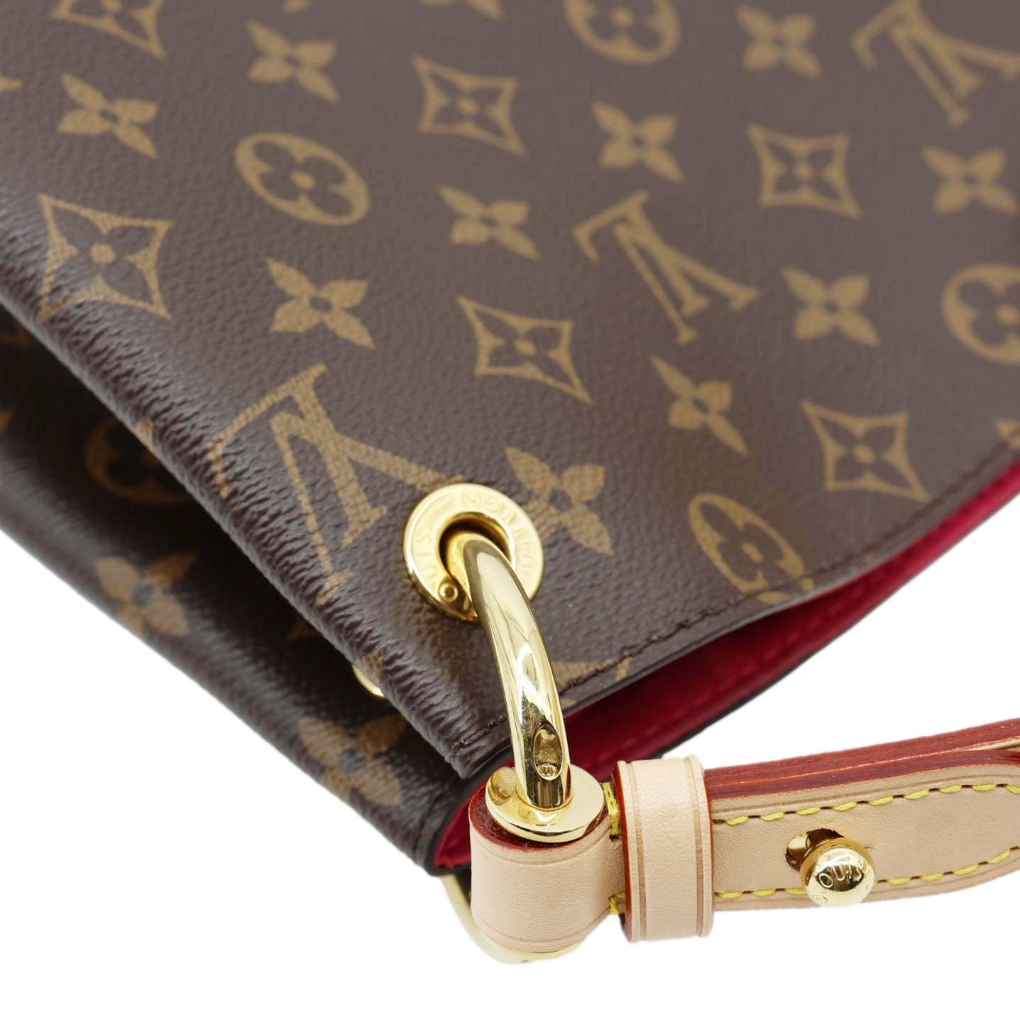 LOUIS VUITTON Graceful PM Monogram Canvas Hobo Shoulder Bag Brown