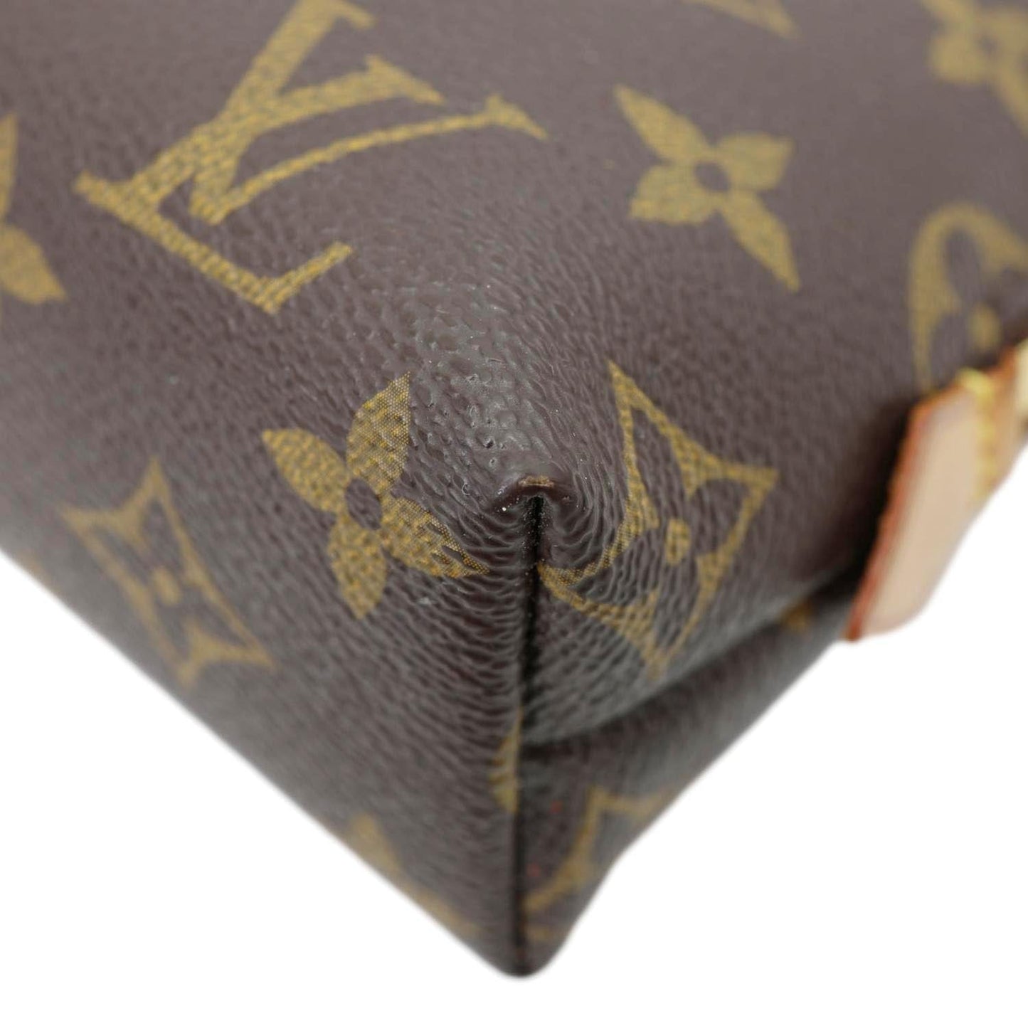 LOUIS VUITTON PM Monogram Canvas Cosmetic Pouch Brown