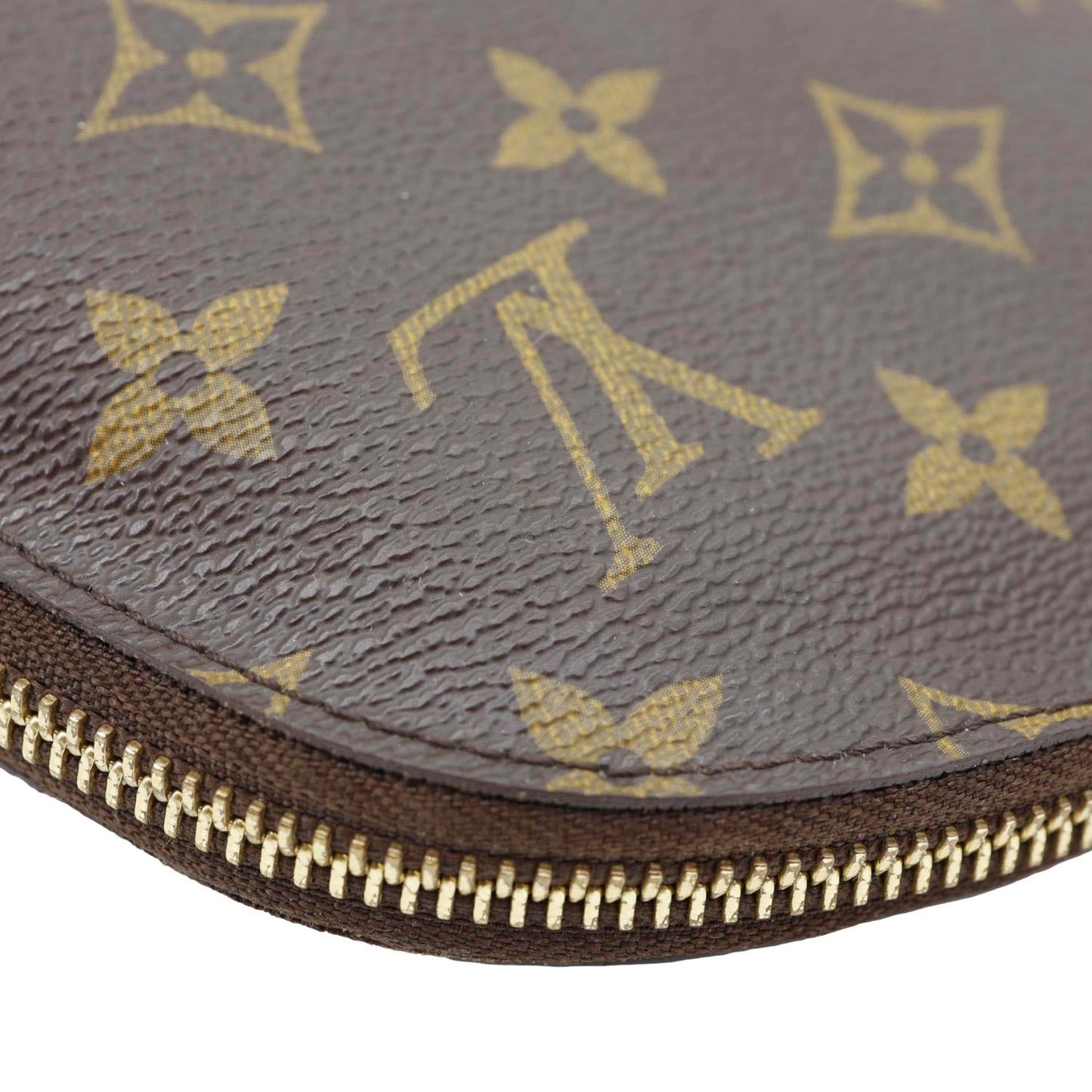 LOUIS VUITTON PM Monogram Canvas Cosmetic Pouch Brown