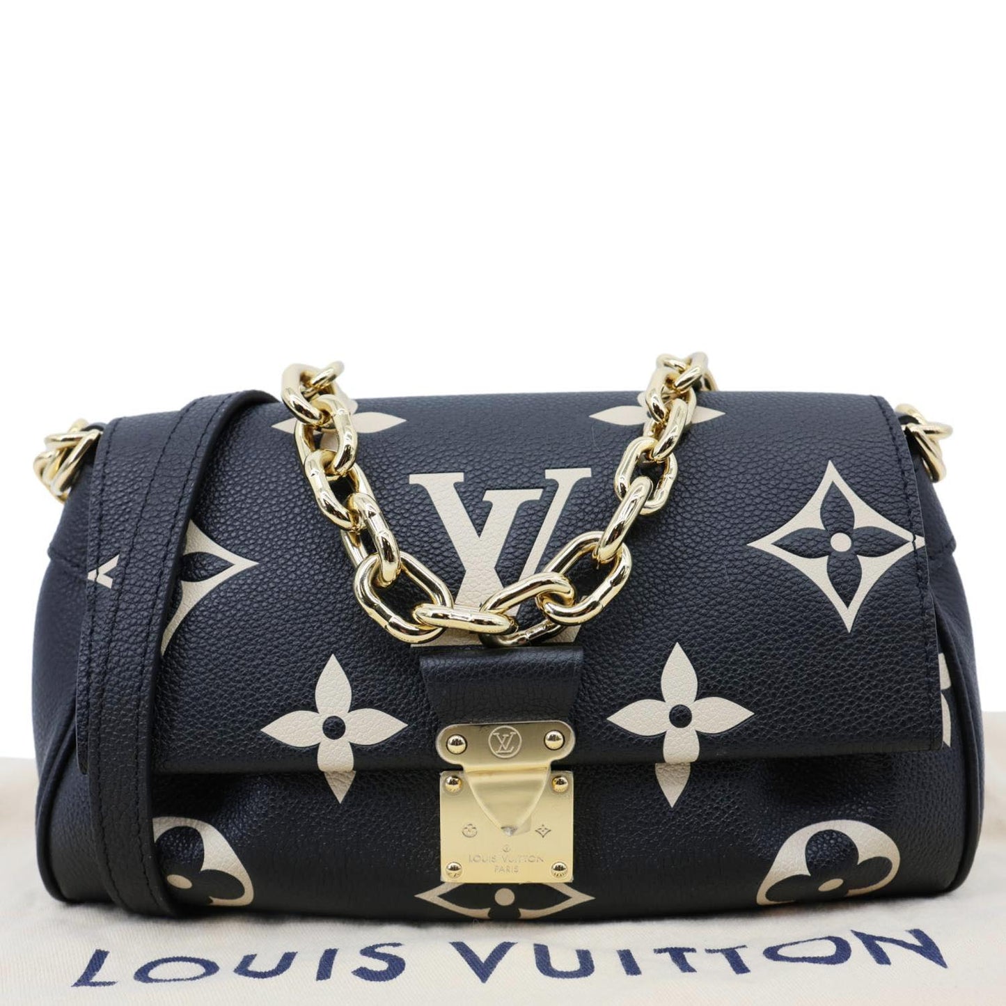 LOUIS VUITTON Favorite Monogram Empreinte Shoulder Bag Bicolor
