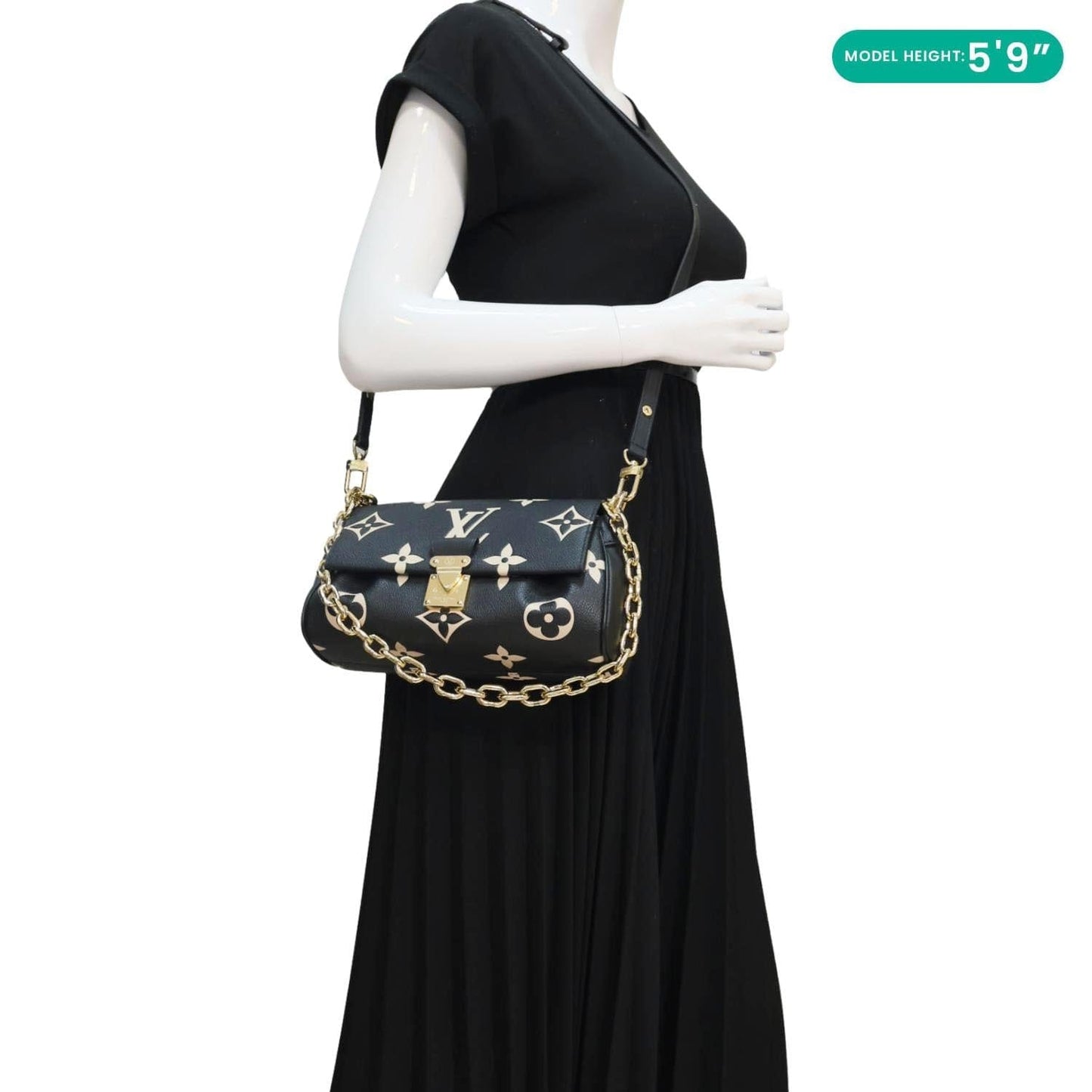 LOUIS VUITTON Favorite Monogram Empreinte Shoulder Bag Bicolor