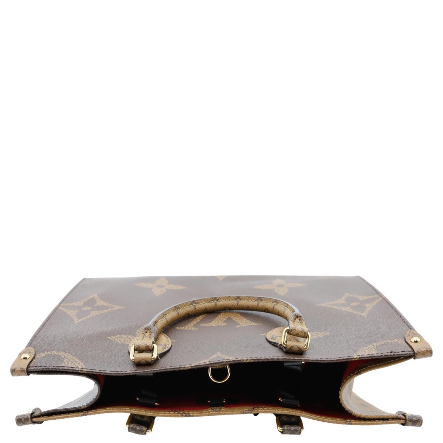 LOUIS VUITTON Onthego MM Giant Monogram Reverse Canvas Tote Bag Brown