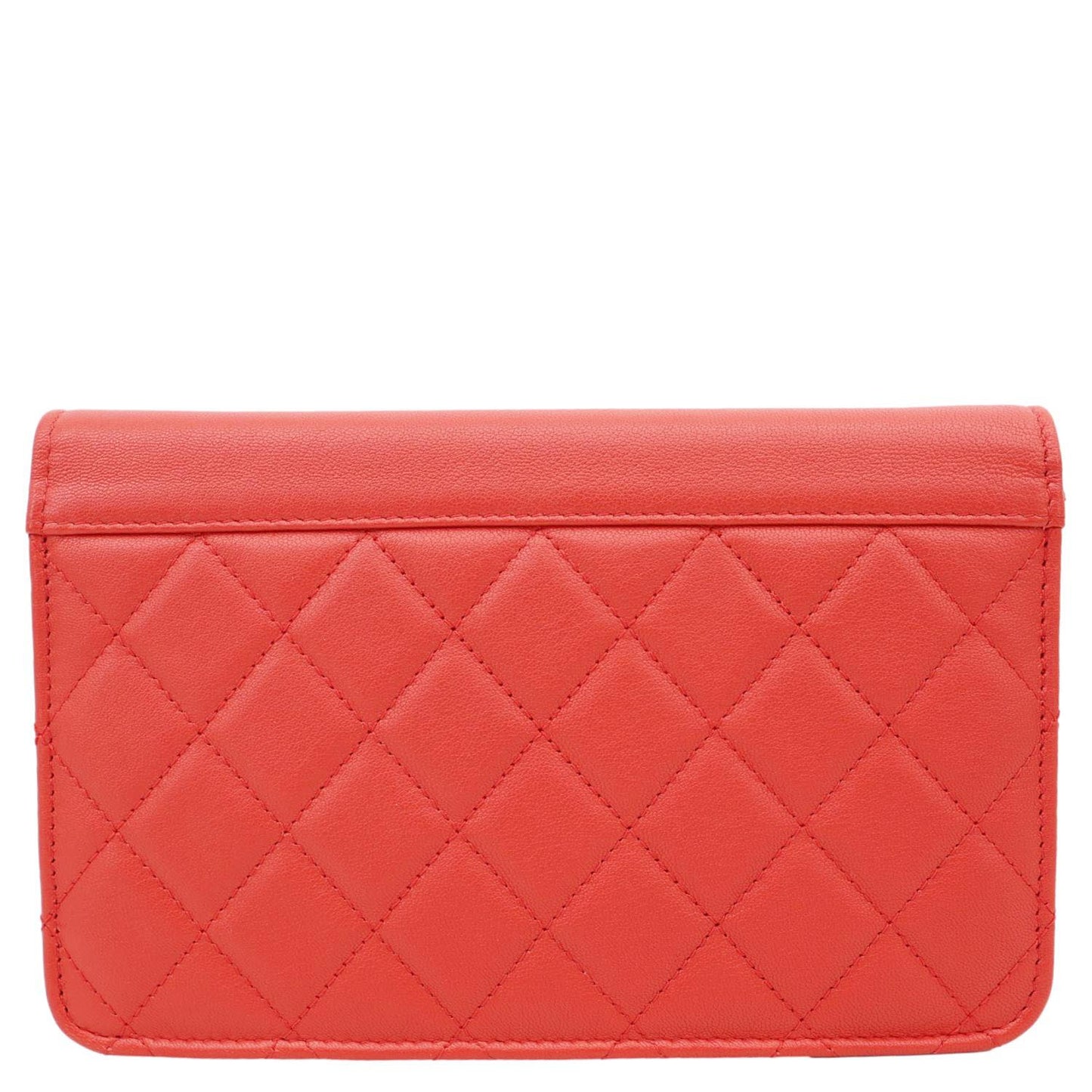 CHANEL Urban Companion Grained Calfskin Leather WOC Crossbody Bag Red