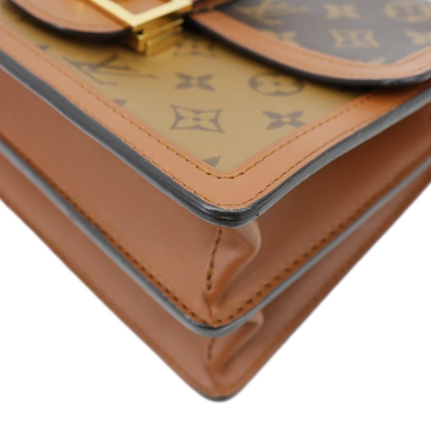 LOUIS VUITTON Dauphine MM Monogram Reverse Canvas Shoulder Bag Brown