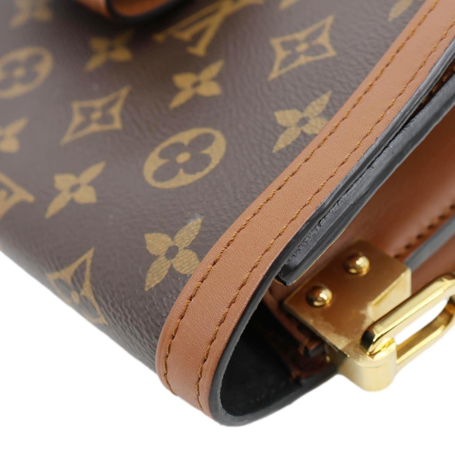 LOUIS VUITTON Dauphine MM Monogram Reverse Canvas Shoulder Bag Brown