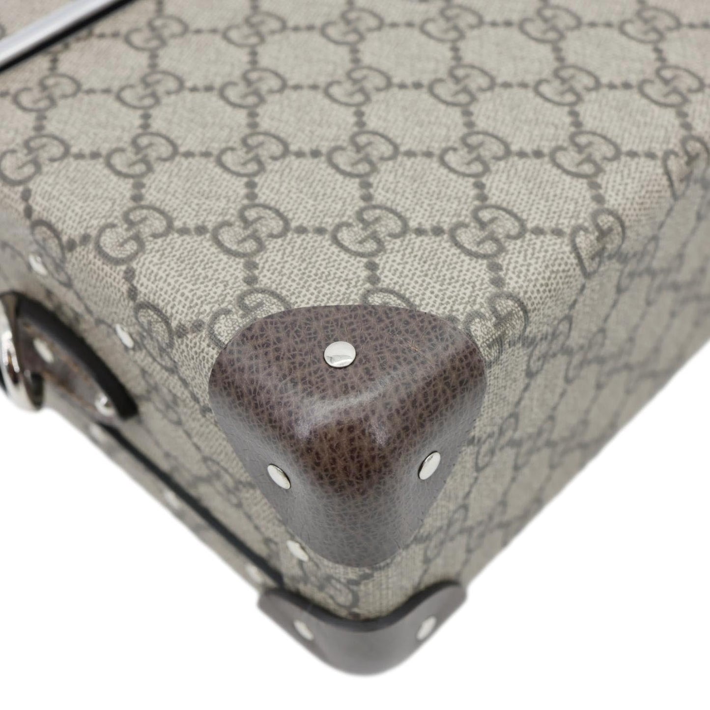 GUCCI Globe Trotter GG Supreme Canvas Shoulder Bag Beige