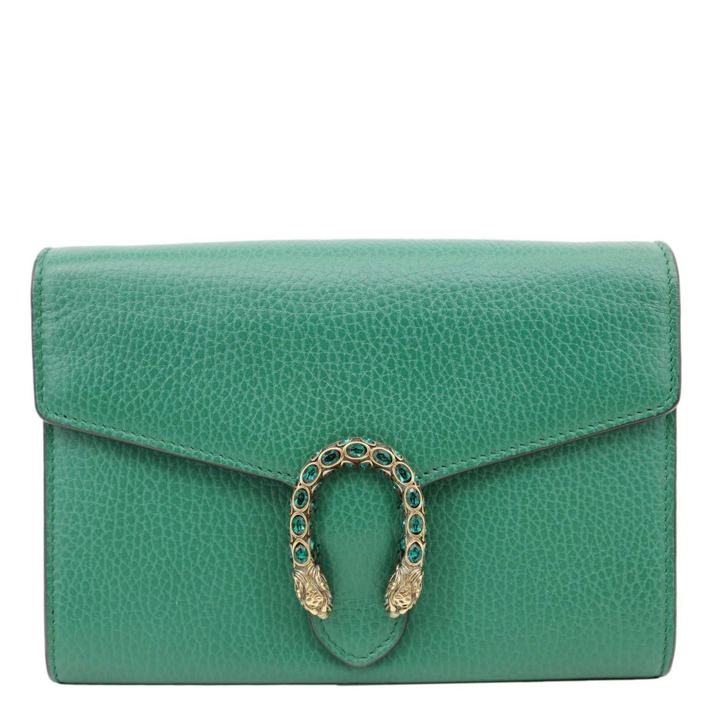 GUCCI Dionysus Crystal Mini Dollar Calfskin Leather Crossbody Bag Green 401231