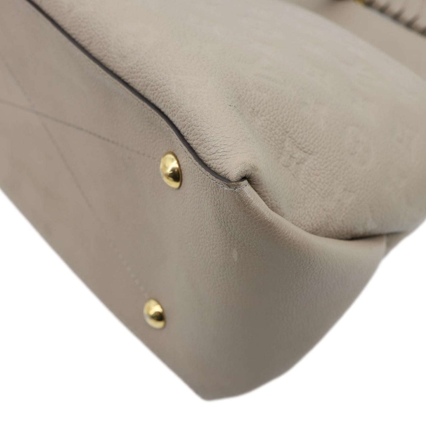 LOUIS VUITTON Maida Monogram Empreinte Leather Hobo Shoulder Bag Beige
