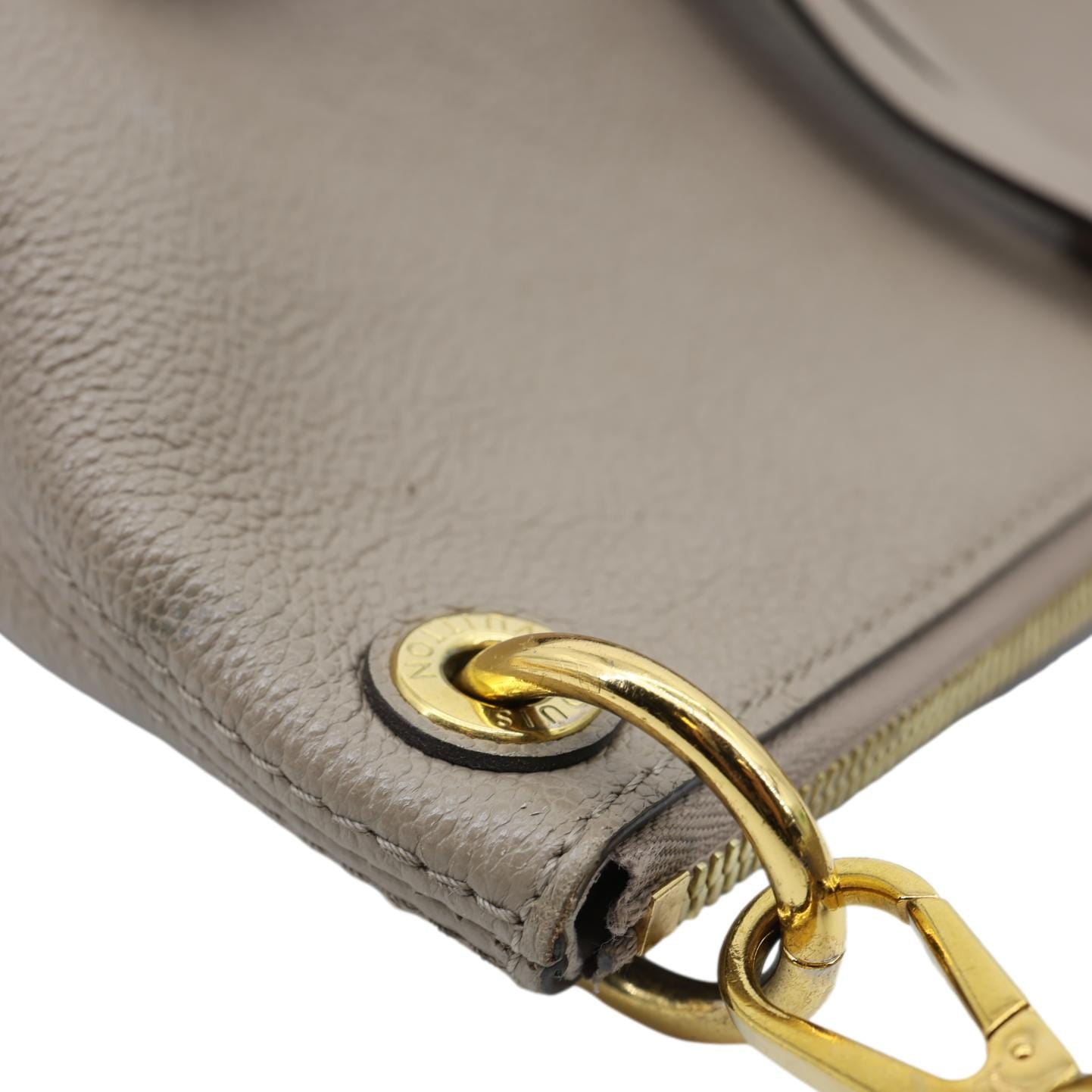 LOUIS VUITTON Maida Monogram Empreinte Leather Hobo Shoulder Bag Beige