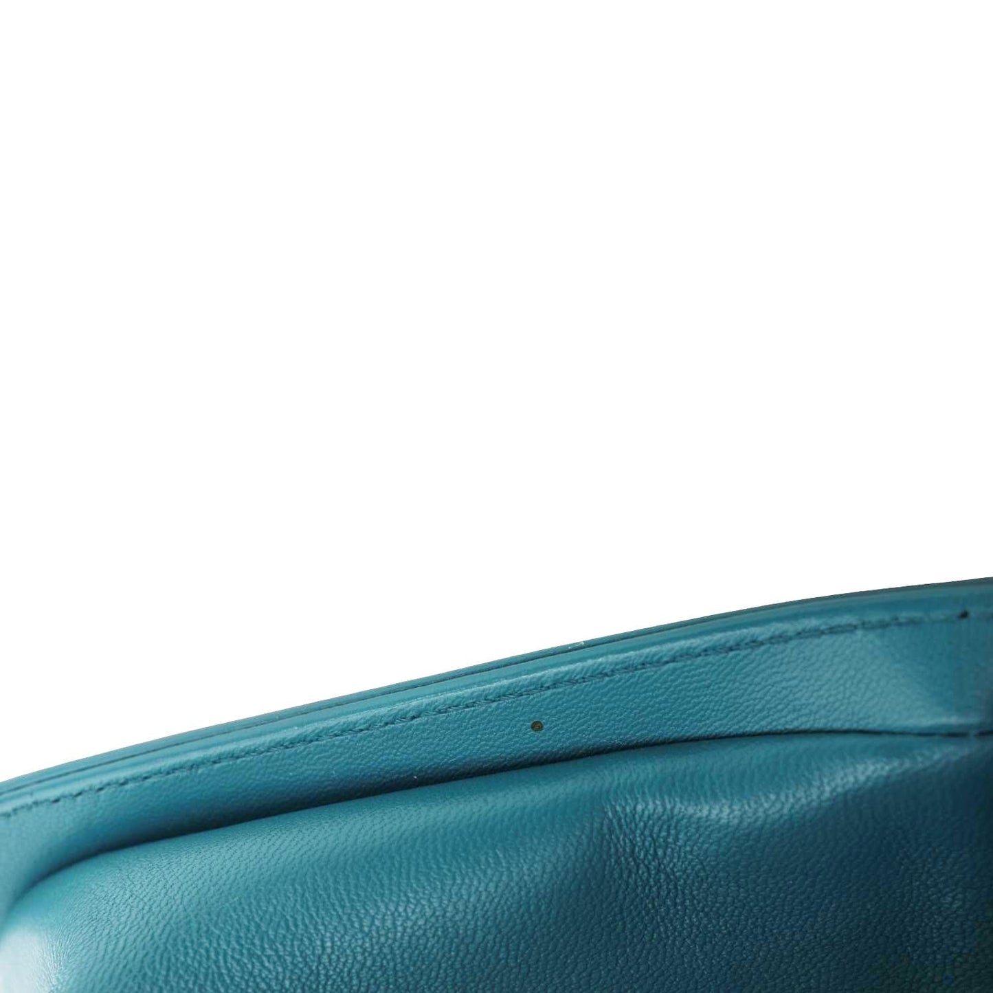 CHANEL Boy Flap Medium Quilted Leather Crossbody Bag Teal