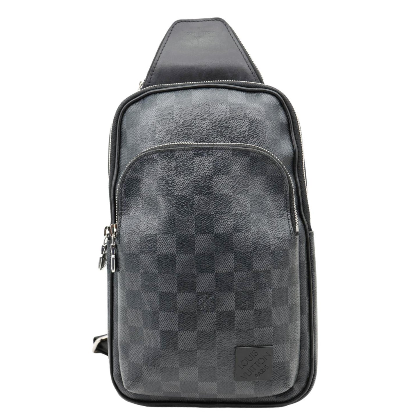 LOUIS VUITTON Avenue Sling Damier Graphite Backpack Bag Black