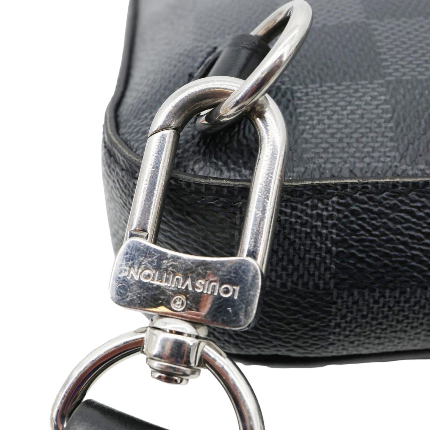 LOUIS VUITTON Avenue Sling Damier Graphite Backpack Bag Black