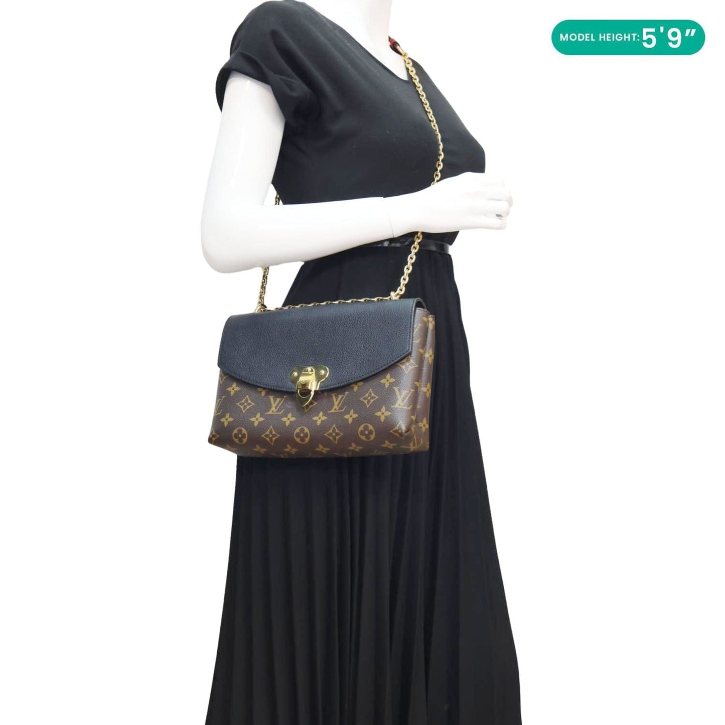 LOUIS VUITTON Saint Placide Monogram Canvas Crossbody Bag Brown