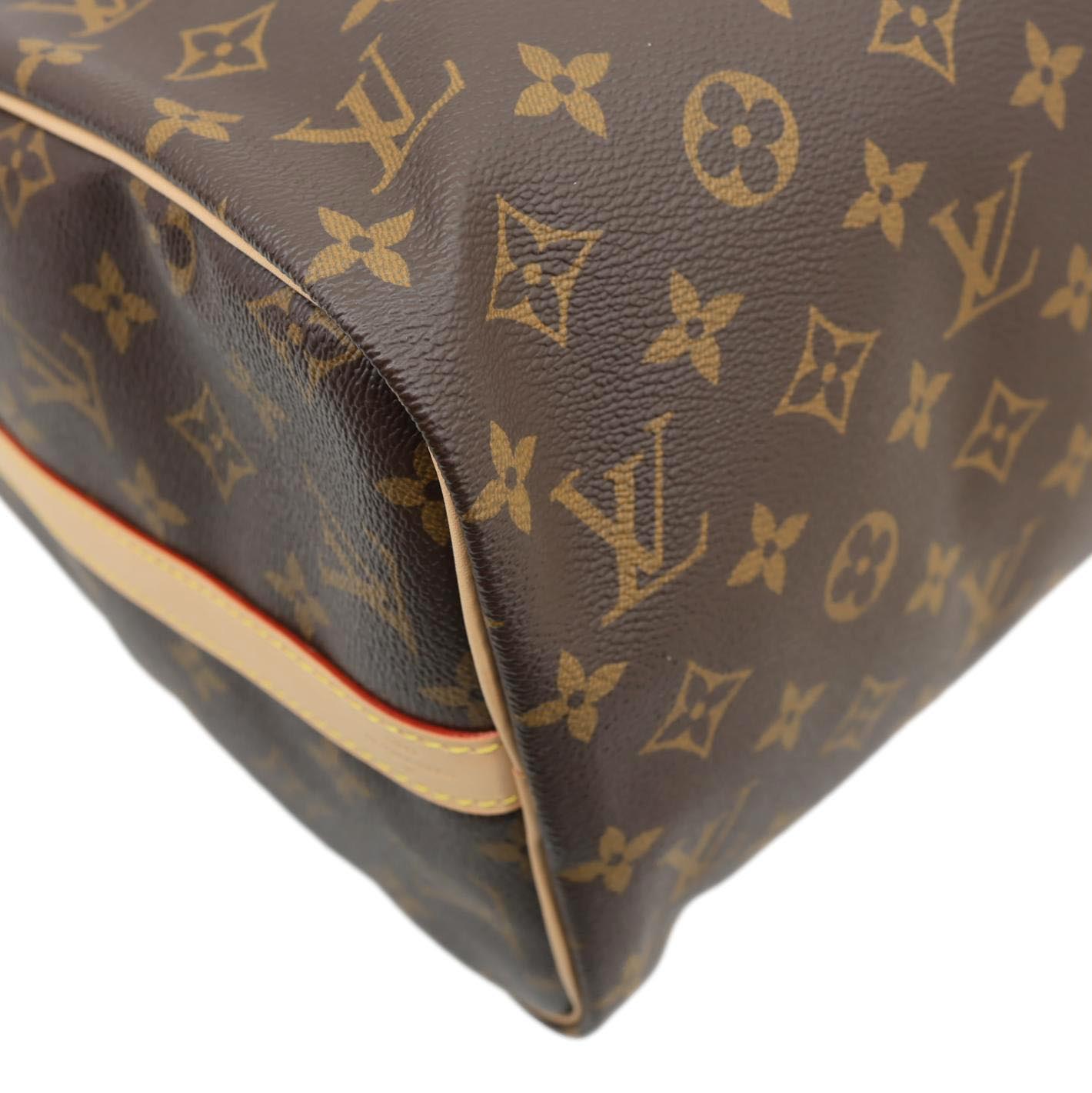LOUIS VUITTON Speedy 30 Monogram Canvas Satchel Bag Brown