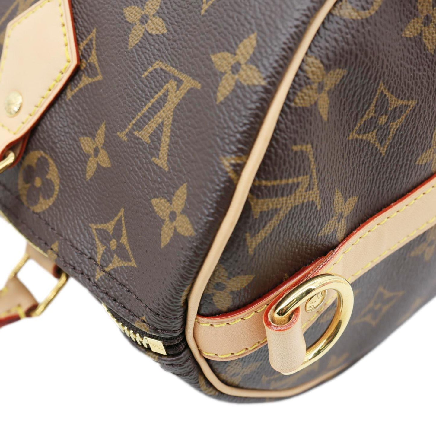 LOUIS VUITTON Speedy 30 Monogram Canvas Satchel Bag Brown