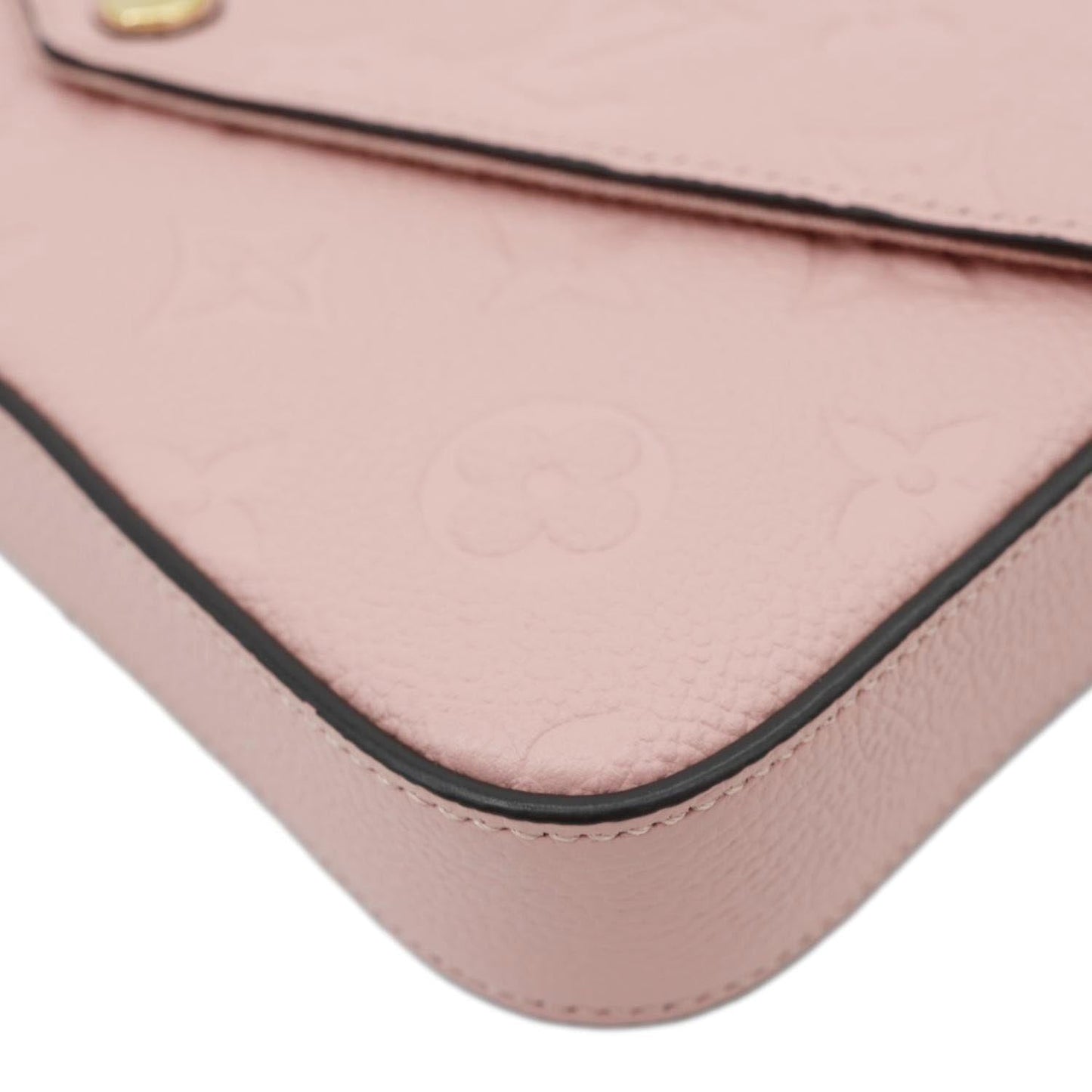 LOUIS VUITTON Felicie Pochette Monogram Empreinte Crossbody Bag Rose Poudre