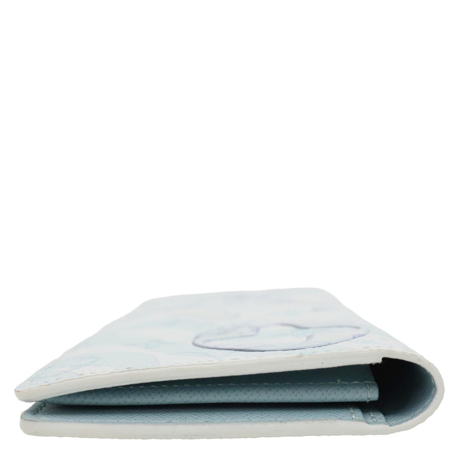 LOUIS VUITTON Brazza Monogram Aquagarden Canvas Wallet Light Blue