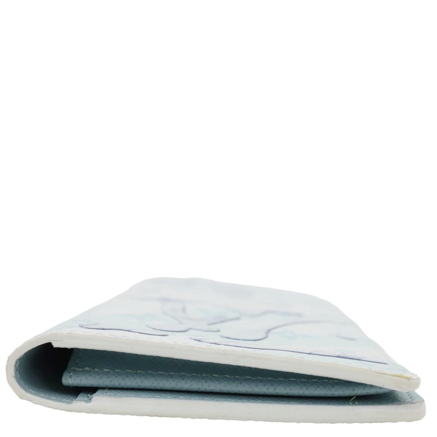 LOUIS VUITTON Brazza Monogram Aquagarden Canvas Wallet Light Blue