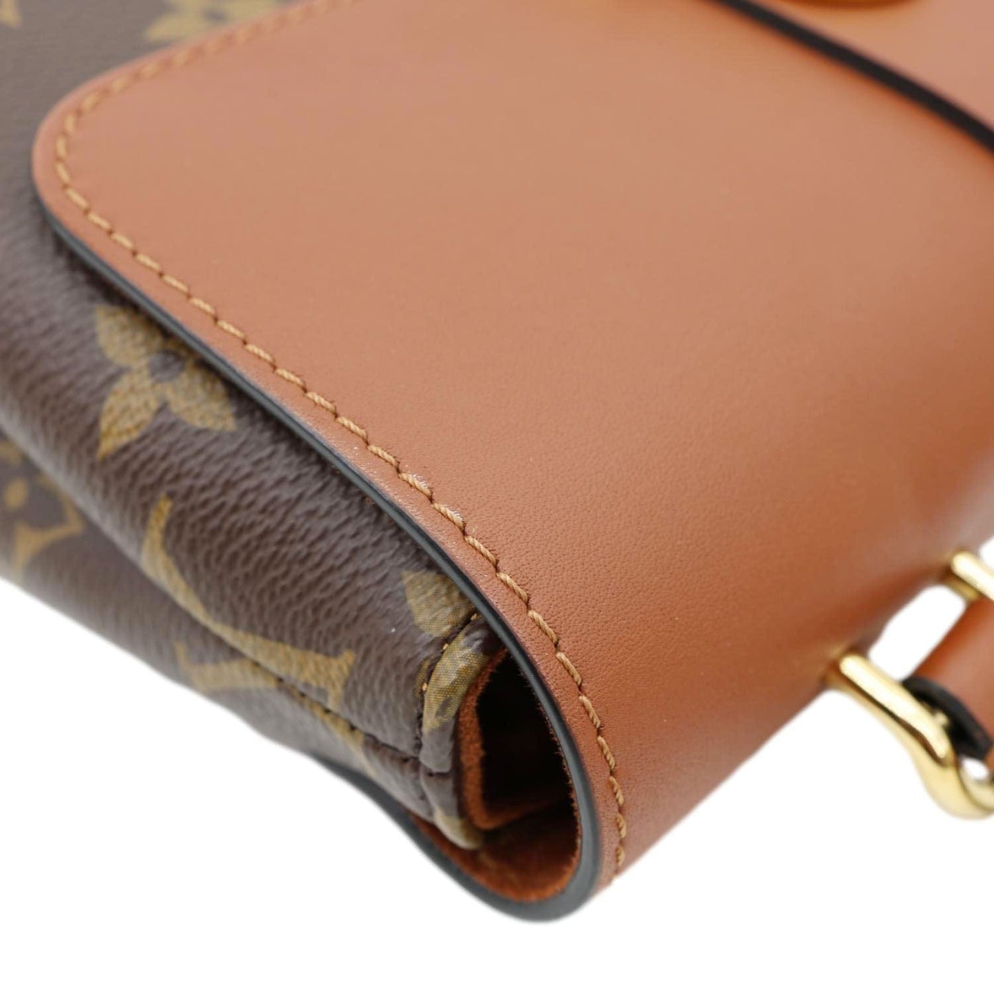 LOUIS VUITTON Locky BB Monogram Canvas Shoulder Bag Brown