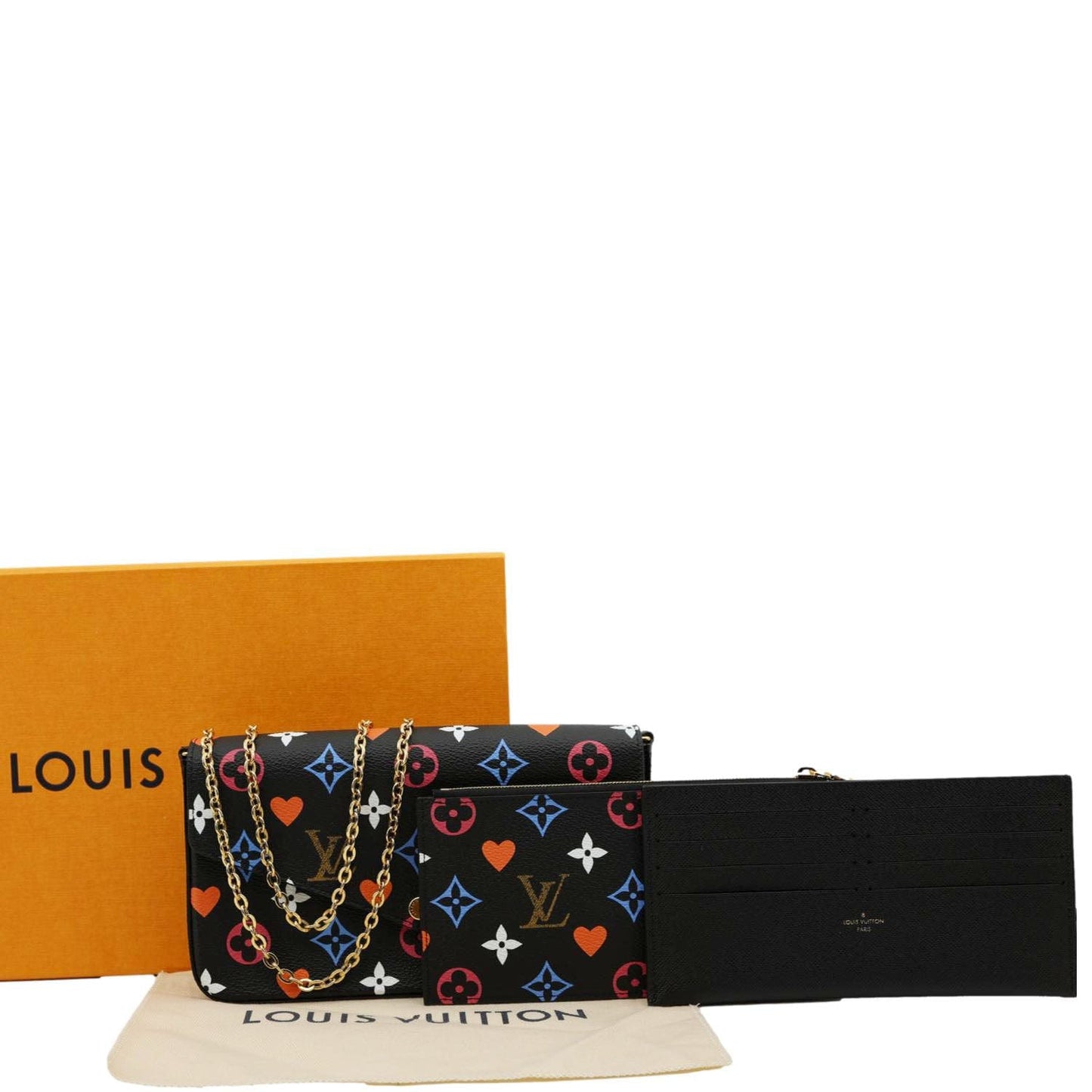 LOUIS VUITTON Pochette Felicie Game On Canvas Crossbody Bag Multicolor