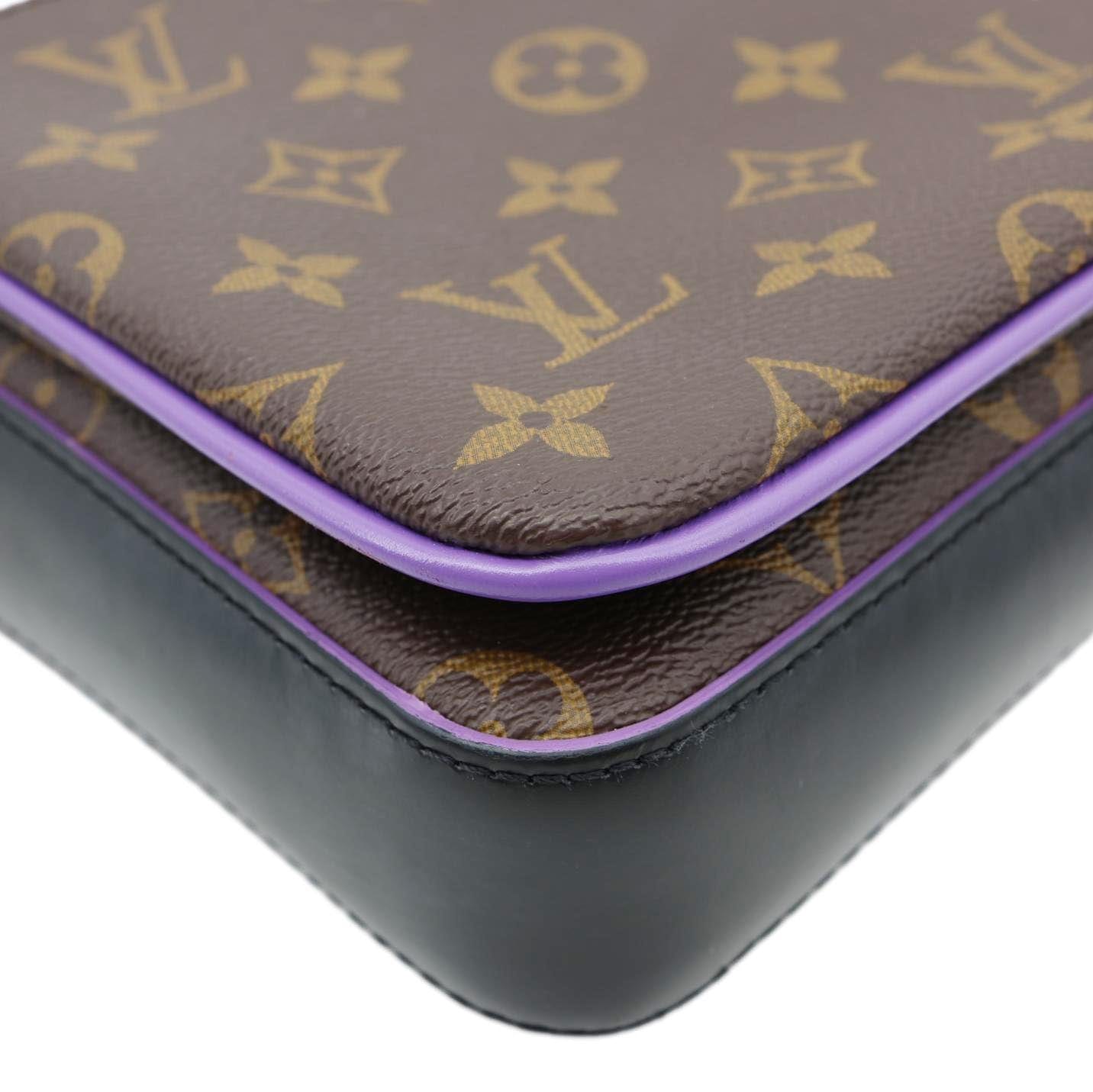 LOUIS VUITTON Trio Monogram Macassar Canvas Messenger Bag Purple