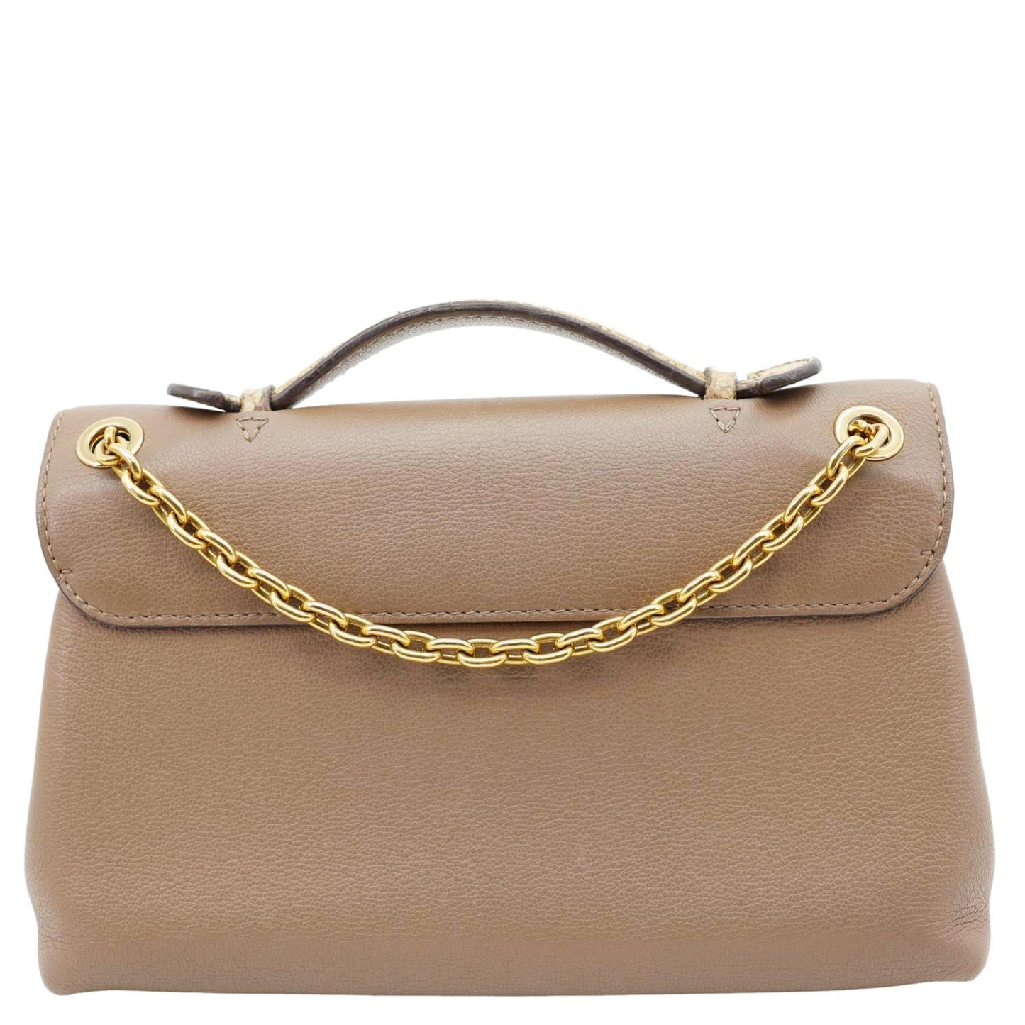 LOUIS VUITTON Very Chain Python Calfskin Leather Shoulder Bag Taupe