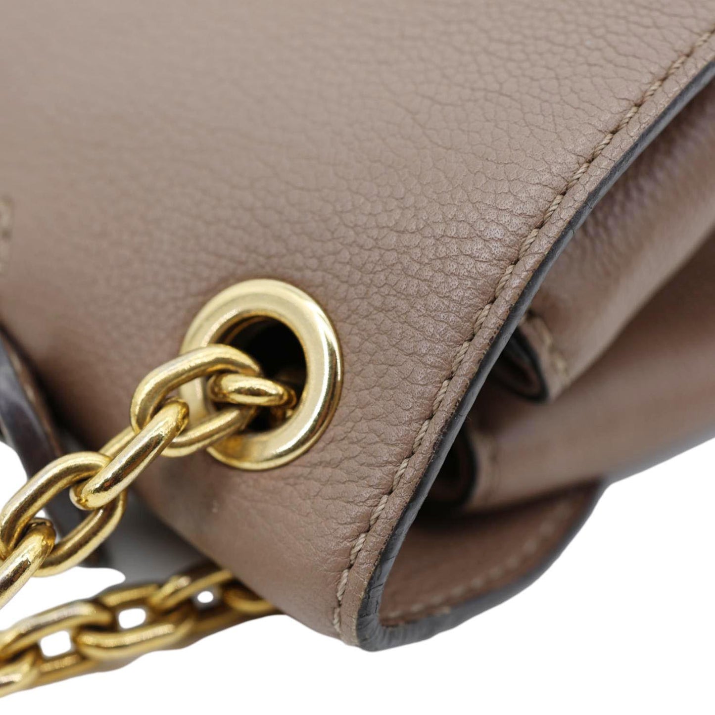 LOUIS VUITTON Very Chain Python Calfskin Leather Shoulder Bag Taupe
