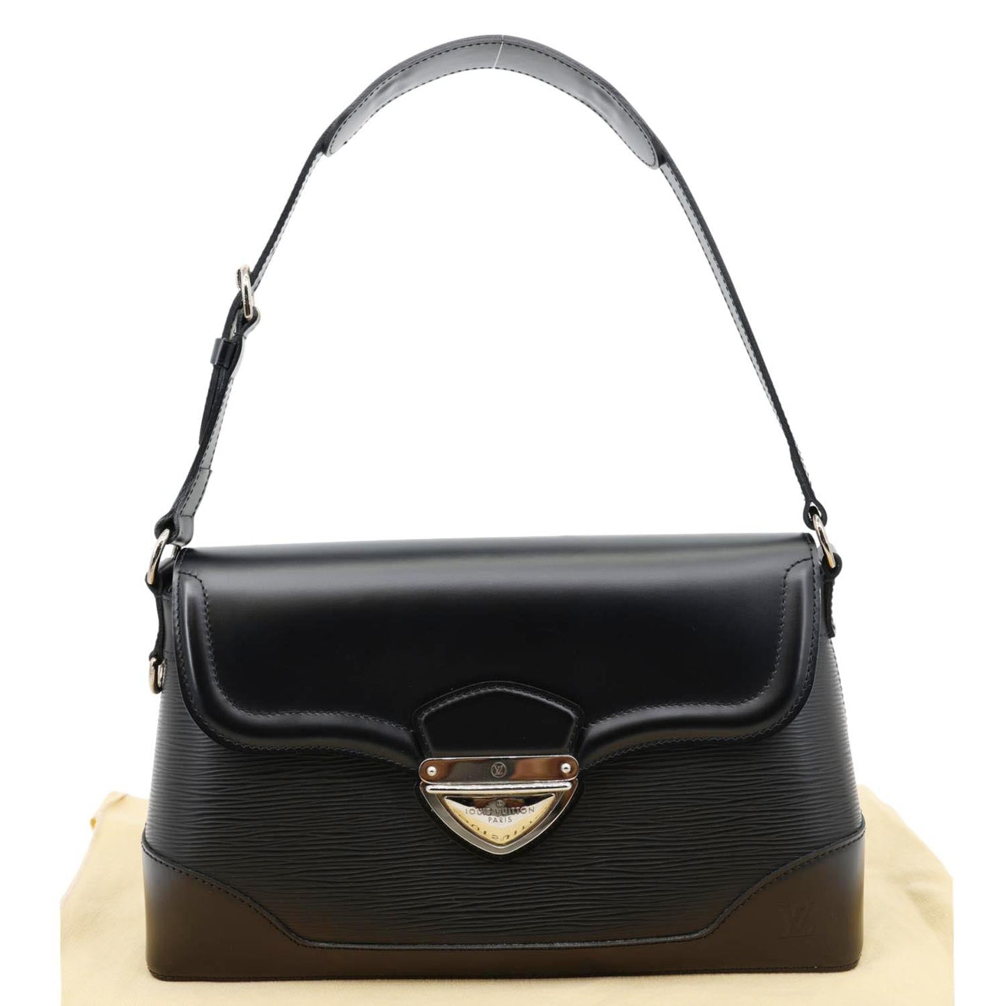 LOUIS VUITTON Bagatelle PM Epi Leather Shoulder Bag Black