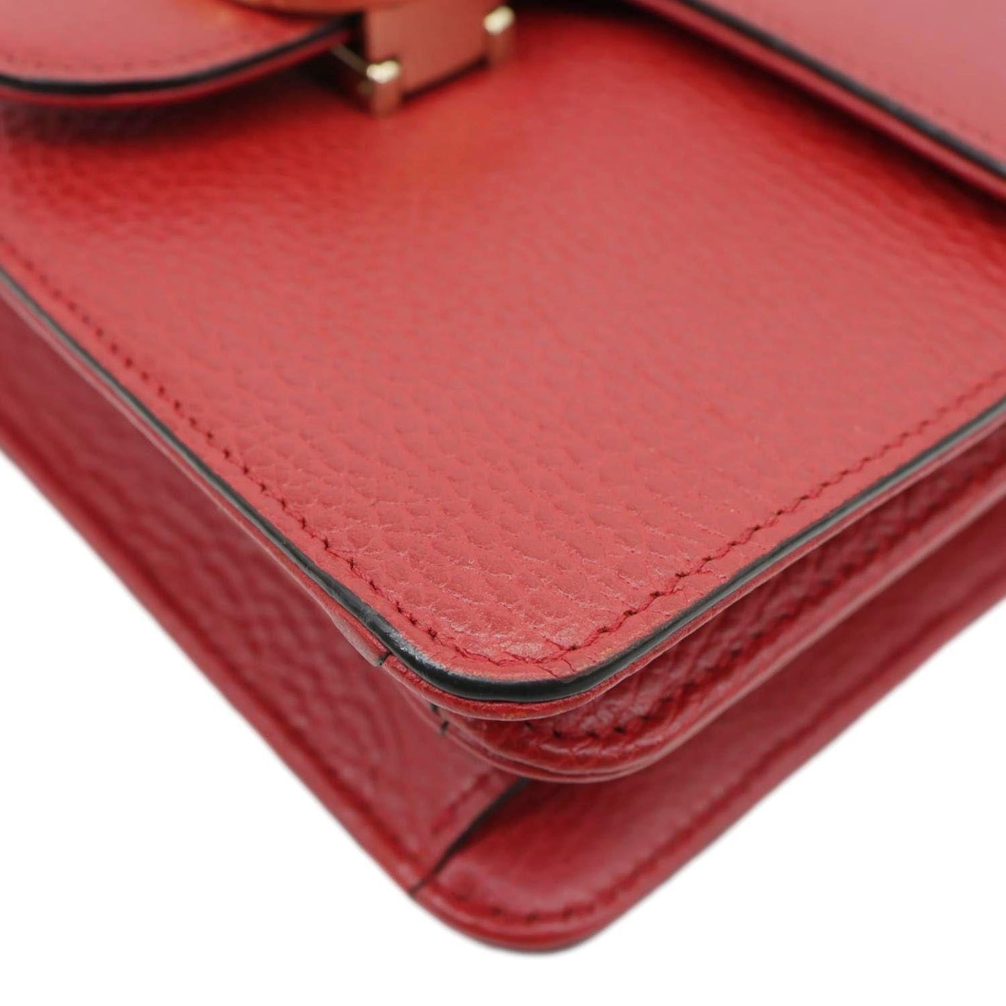 GUCCI Interlocking GG Small Dollar Calfskin Leather Crossbody Bag Red 510304