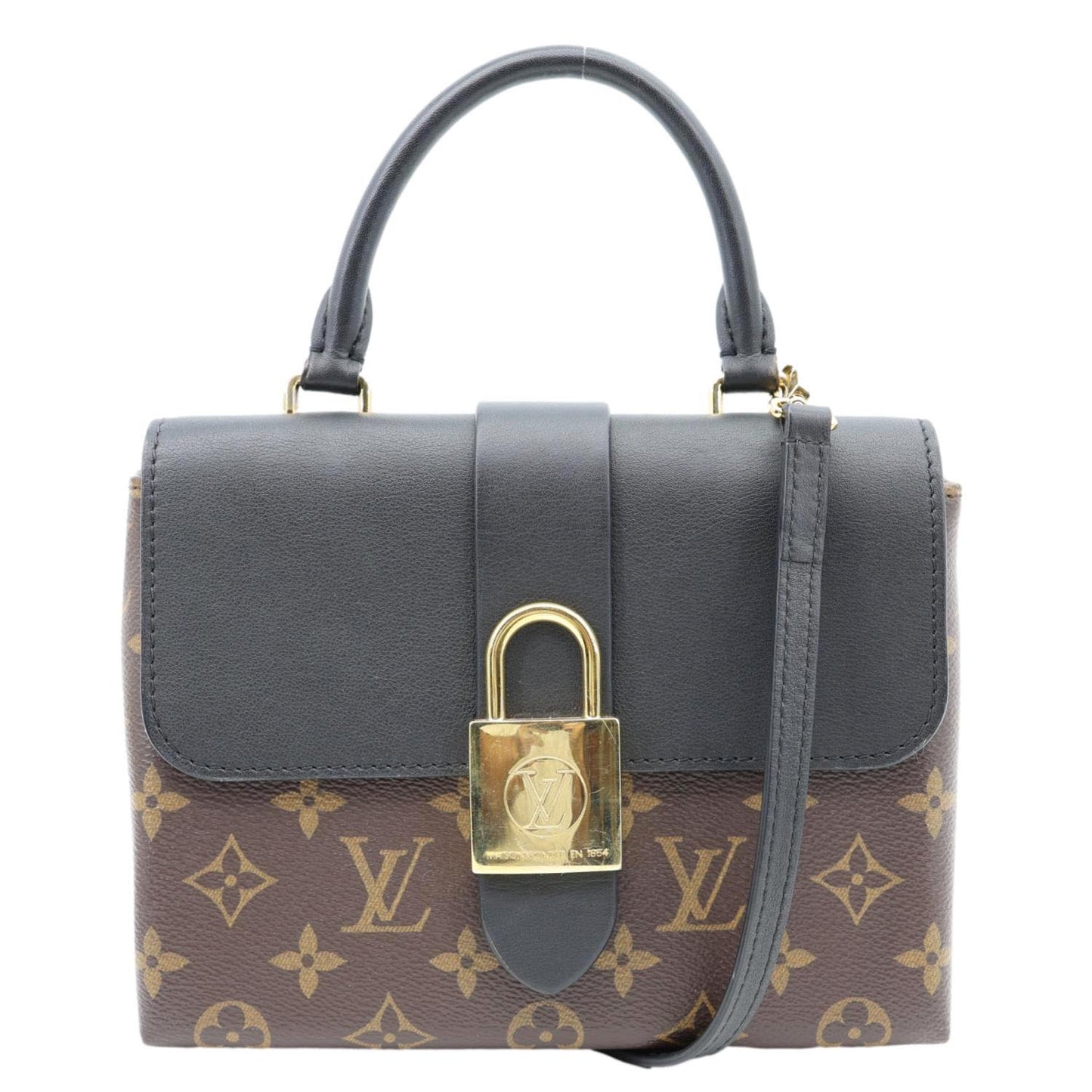 LOUIS VUITTON Locky BB Monogram Canvas Shoulder Bag Brown