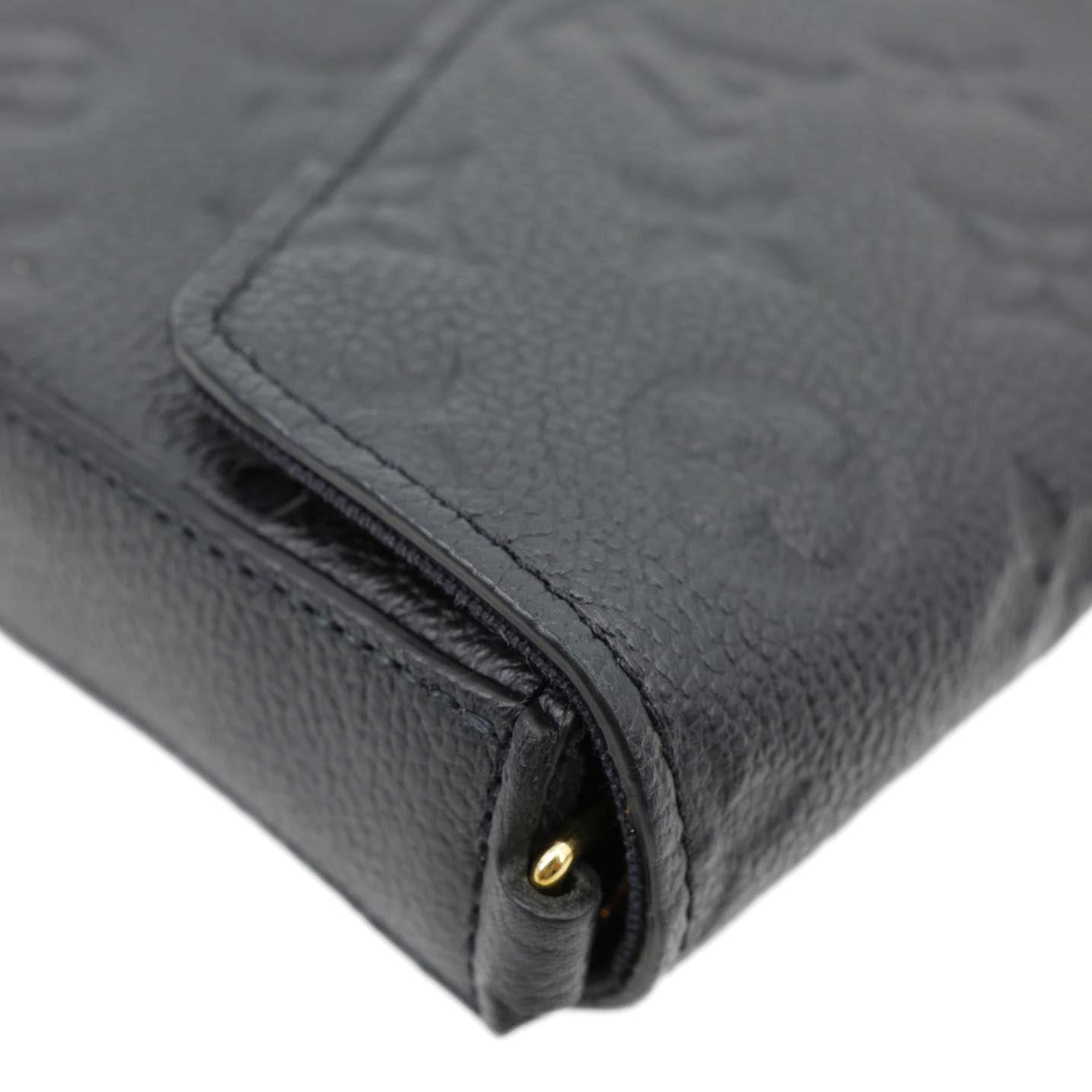 LOUIS VUITTON Felicie Pochette Monogram Empreinte Crossbody Bag Black