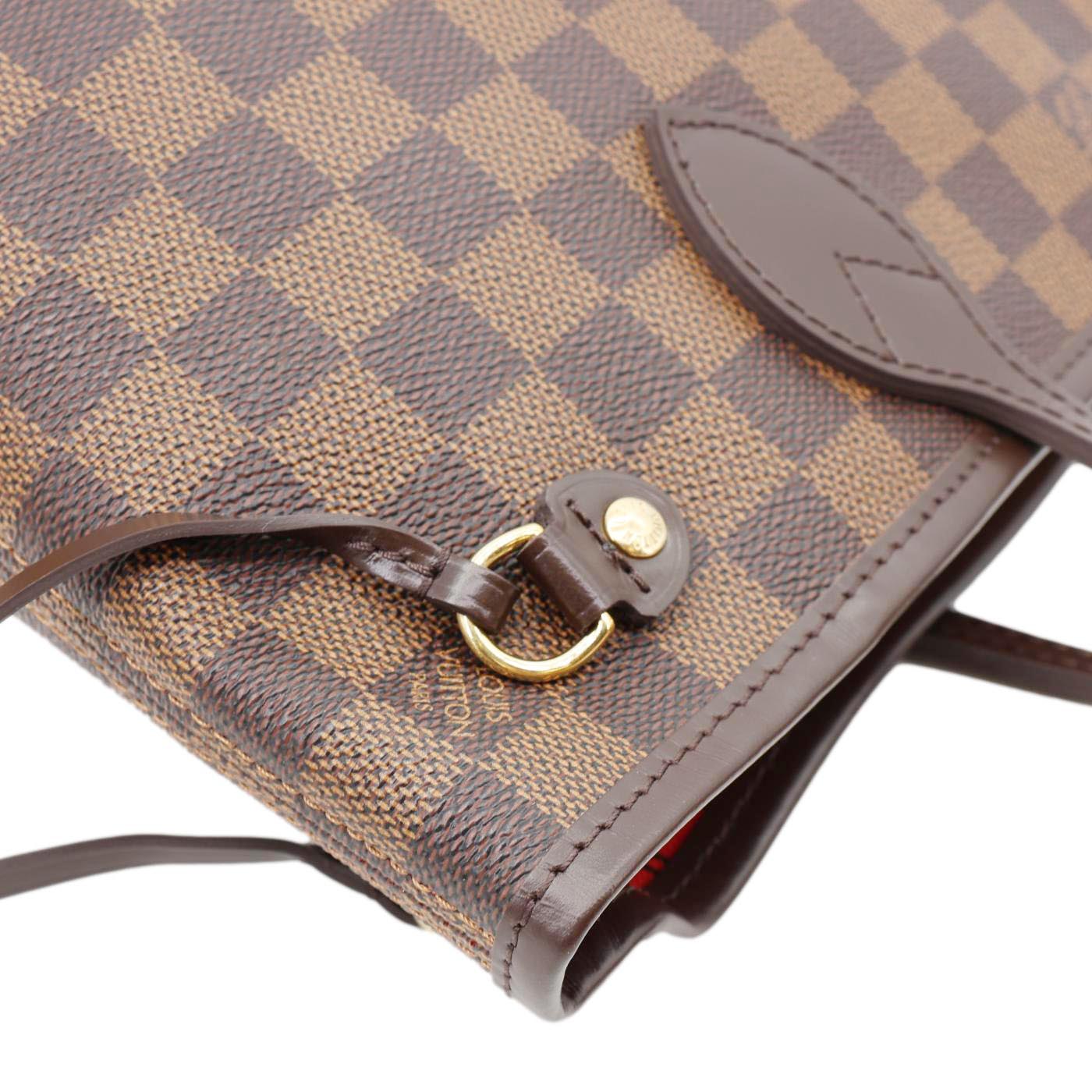 LOUIS VUITTON Neverfull PM Damier Ebene  Shoulder Bag Brown