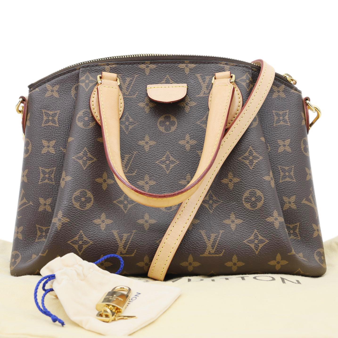 LOUIS VUITTON Rivoli PM Monogram Canvas Satchel Bag Brown