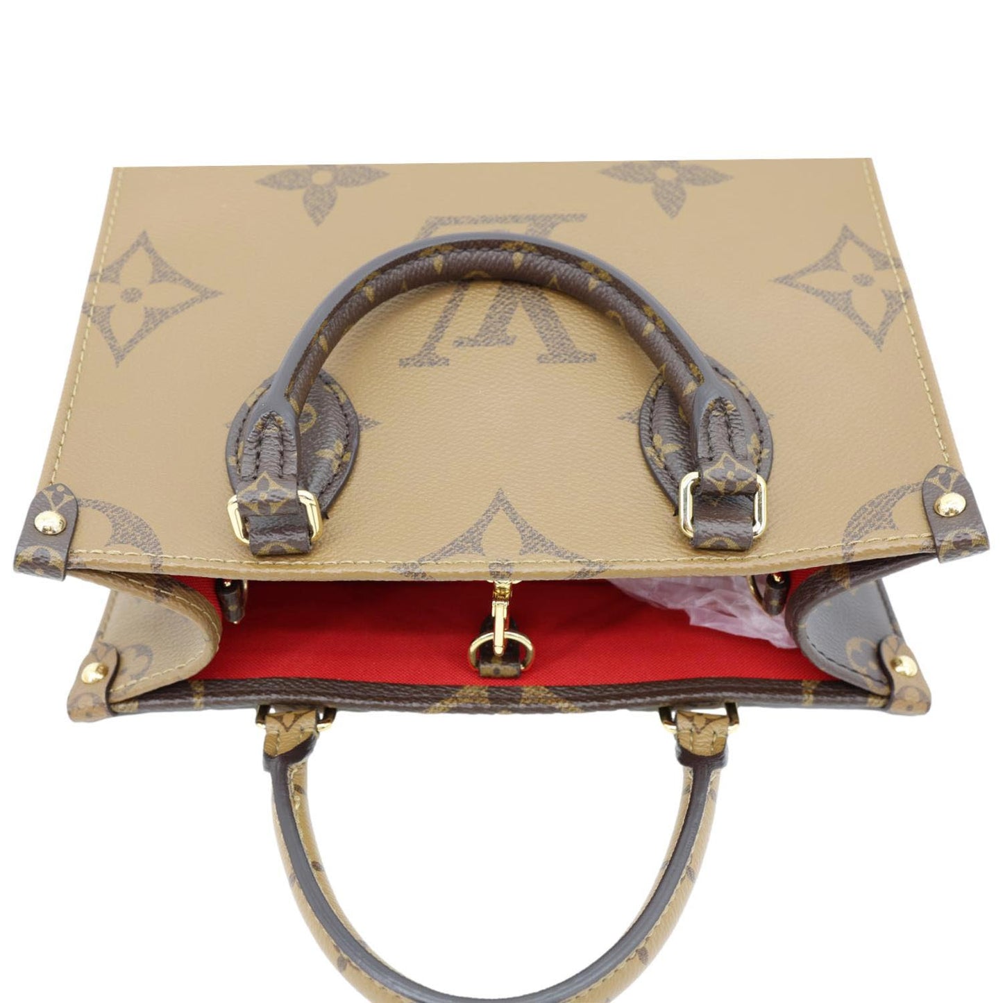 LOUIS VUITTON Onthego PM Giant Monogram Reverse Canvas Shoulder Bag Brown