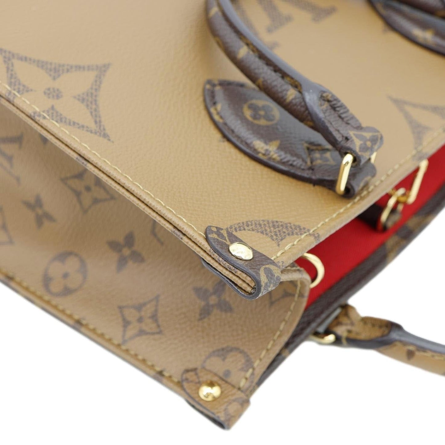 LOUIS VUITTON Onthego PM Giant Monogram Reverse Canvas Shoulder Bag Brown