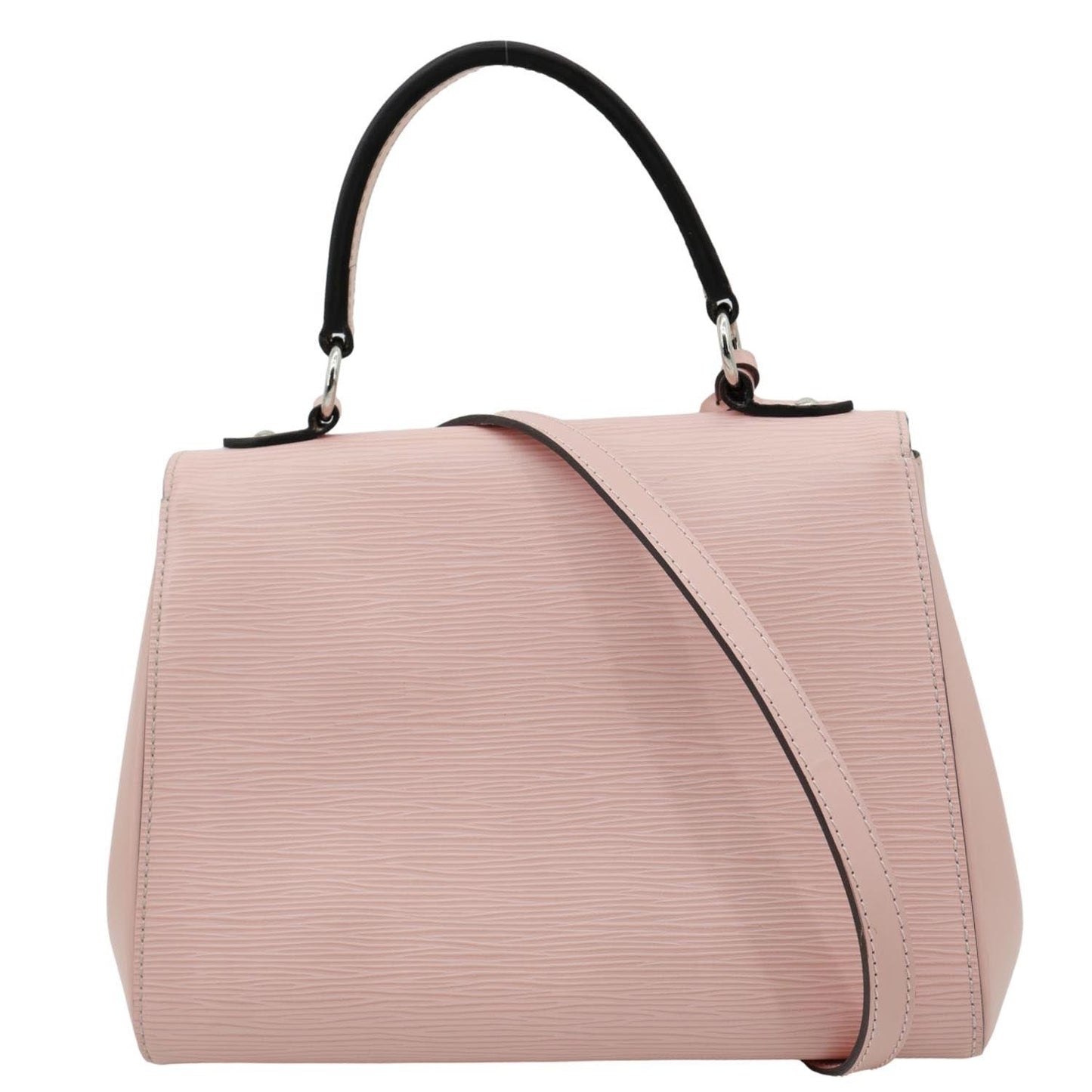 LOUIS VUITTON Cluny BB Epi Leather Top Handle Crossbody Bag Pink