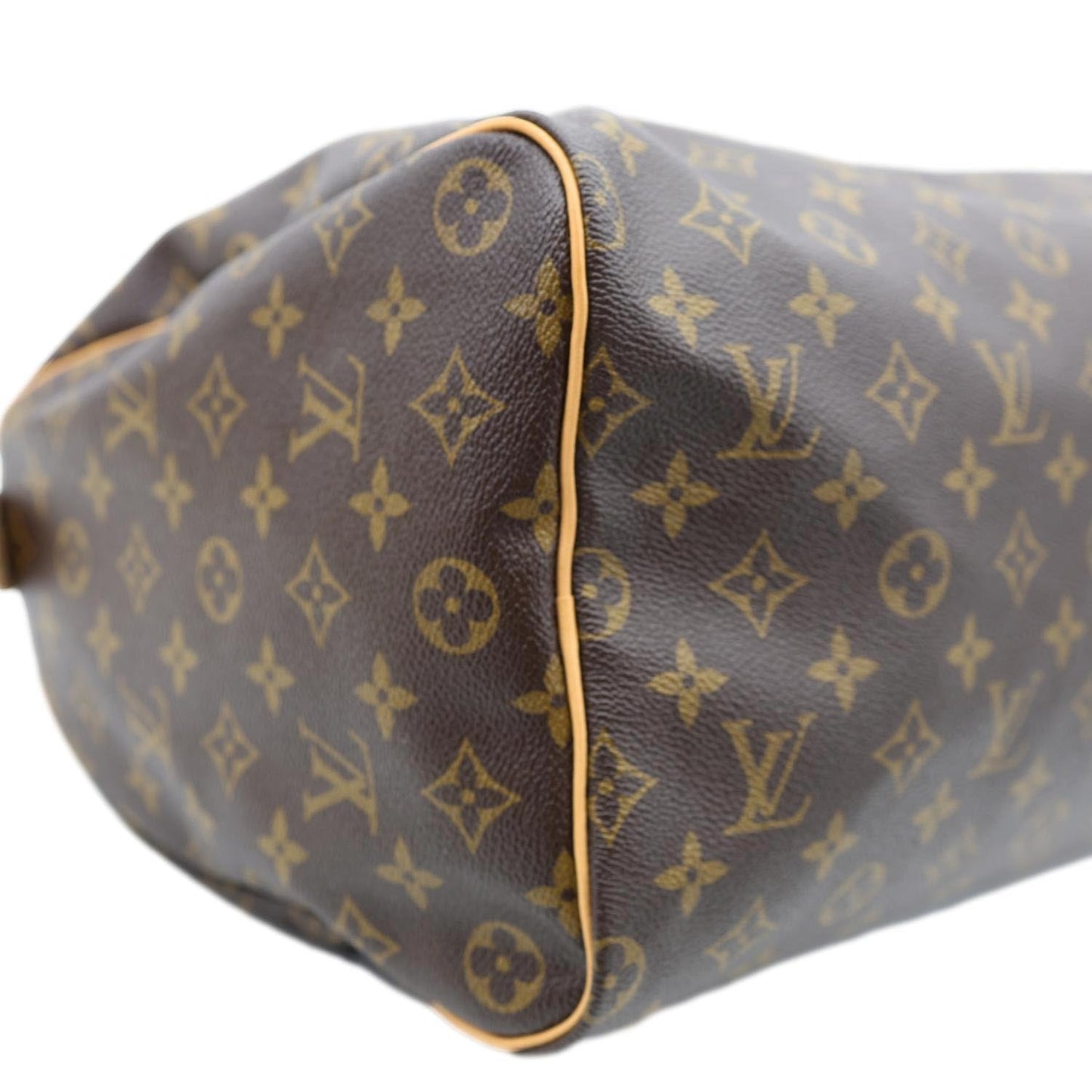 LOUIS VUITTON Speedy 40 Monogram Canvas Satchel Bag Brown