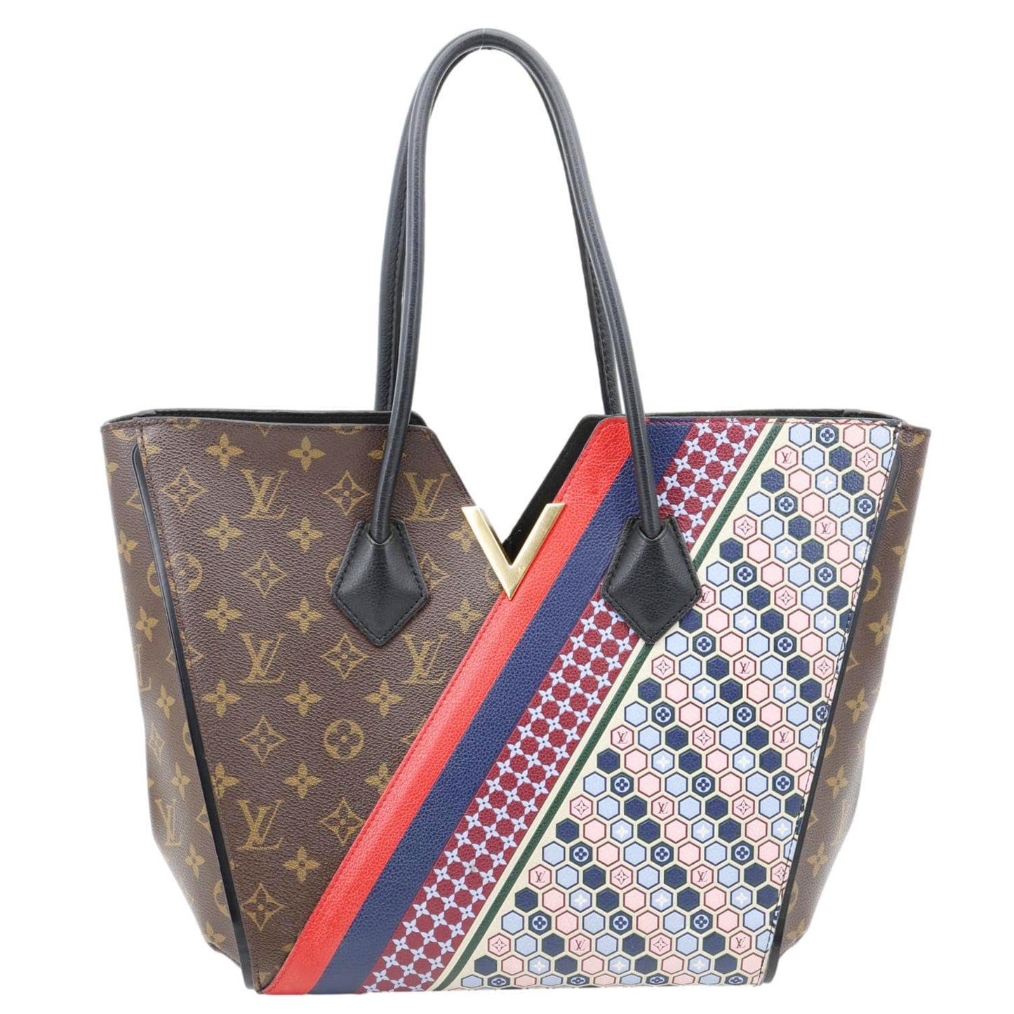 LOUIS VUITTON Kimono MM Monogram Canvas Tote Bag Brown