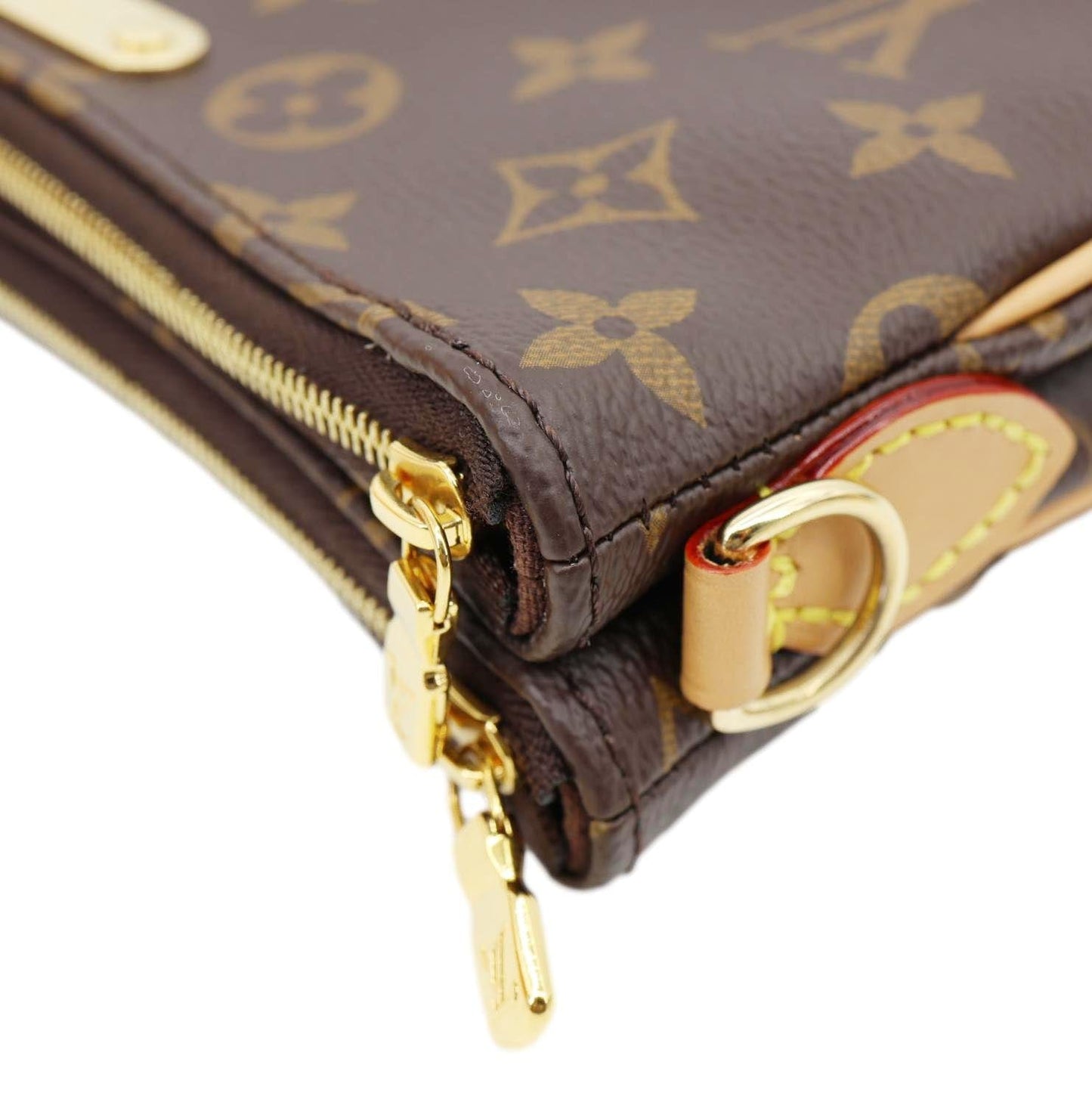 LOUIS VUITTON Liv Pochette Monogram Canvas Shoulder Bag Brown