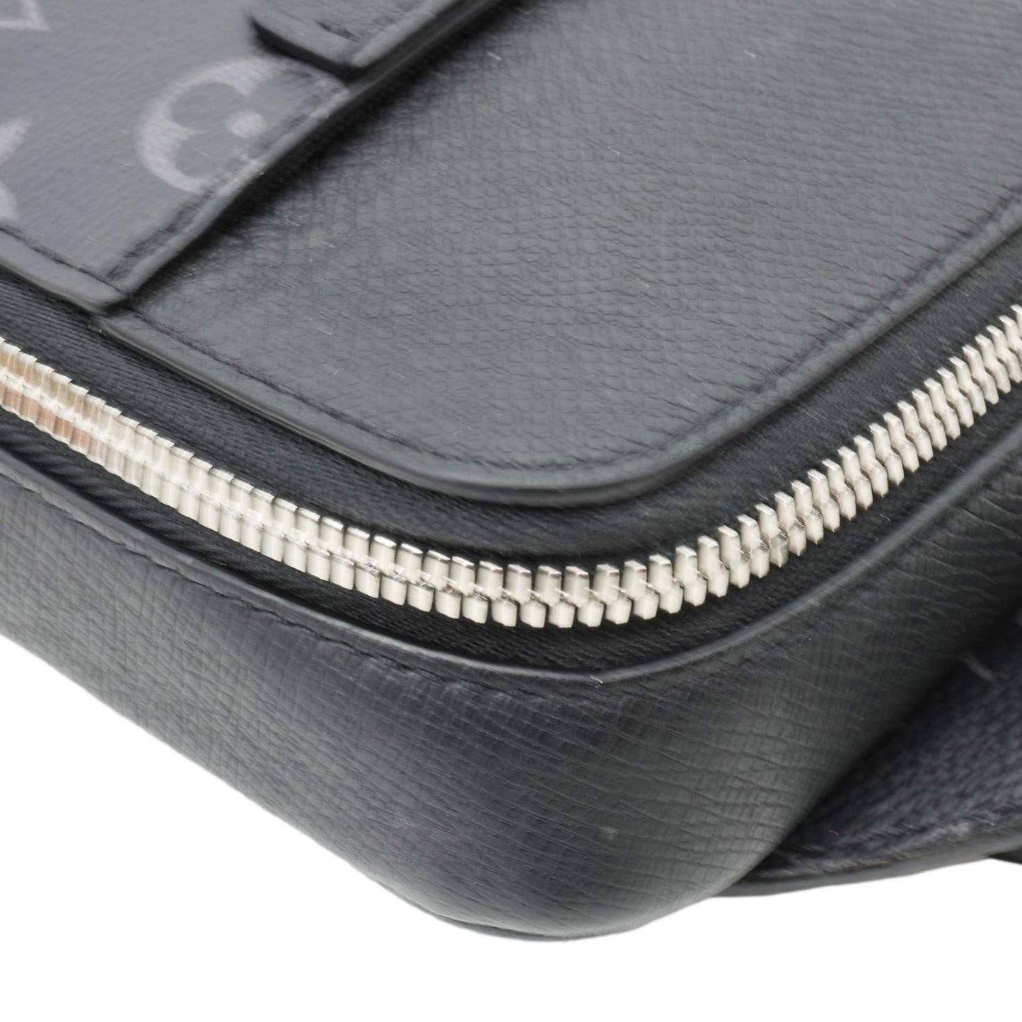 LOUIS VUITTON Outdoor Slingbag Monogram Taigarama Leather Crossbody Bag Black