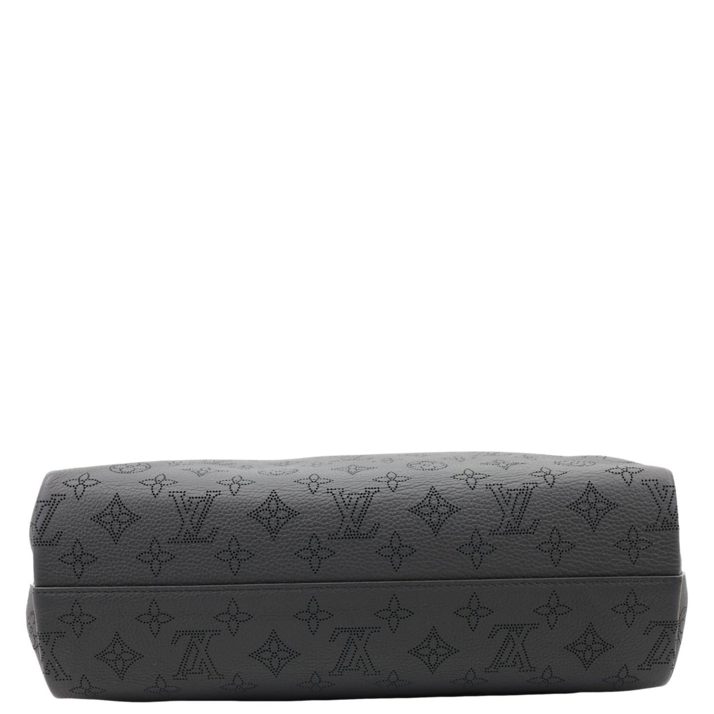 LOUIS VUITTON Why Knot MM Monogram Mahina Leather Hobo Bag Black