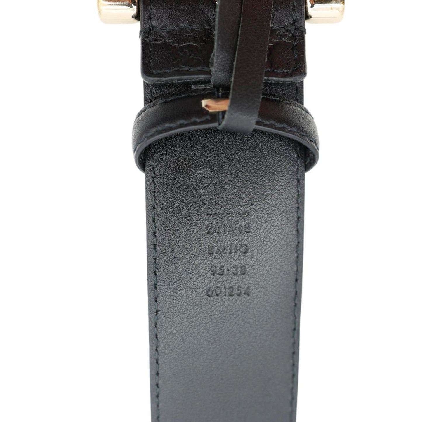 GUCCI Microguccissima Leather Belt Black 281548 Size 95/38