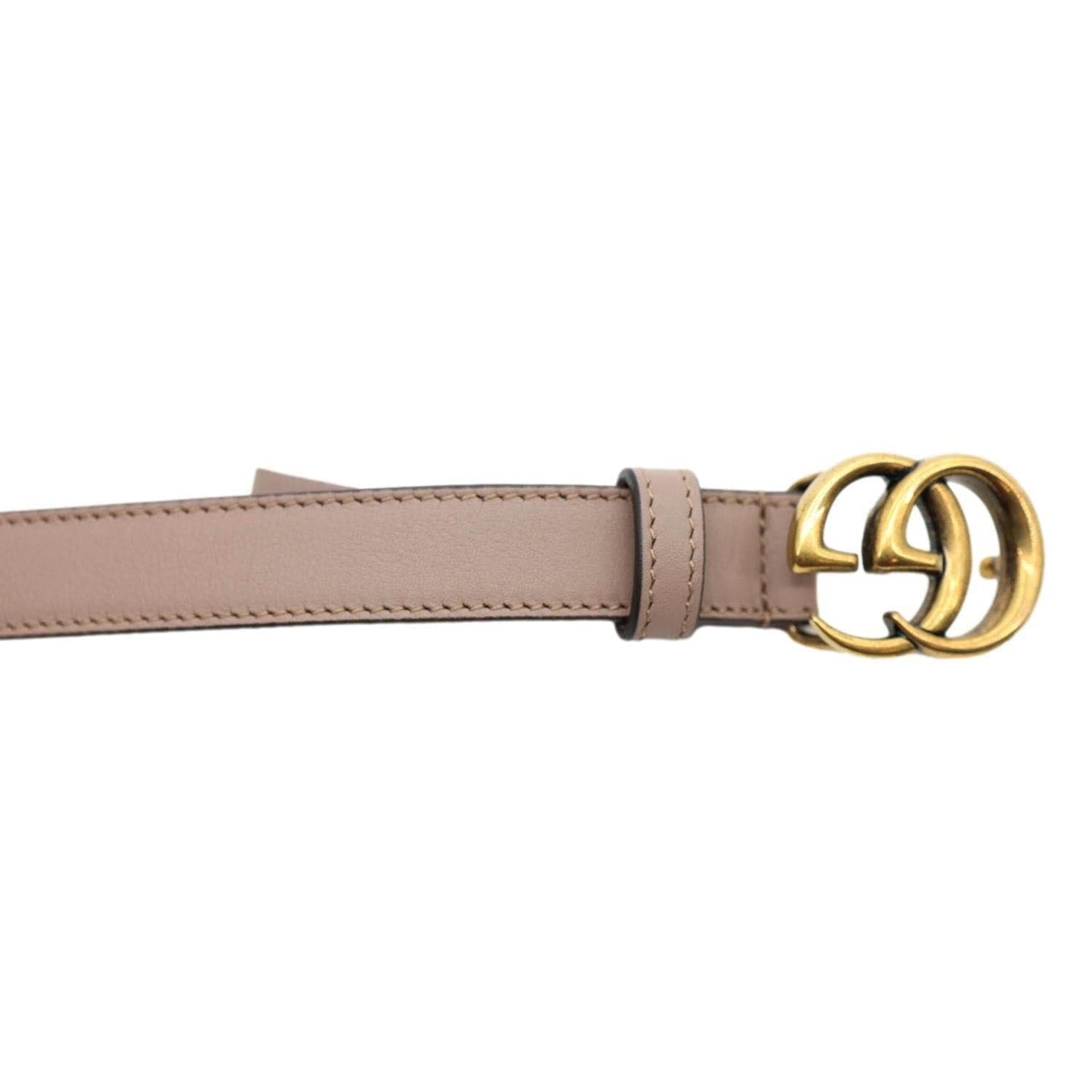 GUCCI GG Buckle Leather Belt  Beige 525040 Size  85/34