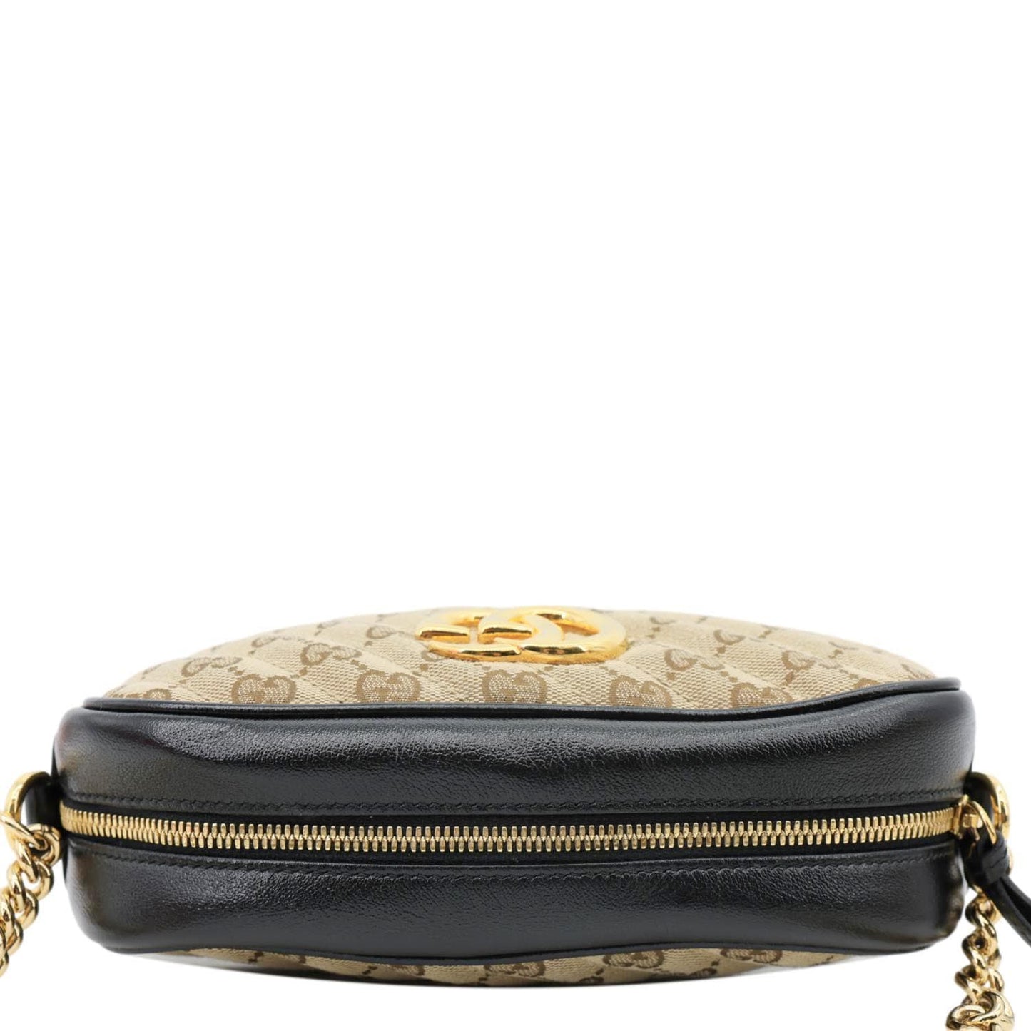 GUCCI Marmont Small Monogram Canvas Crossbody Camera Bag Beige 447632