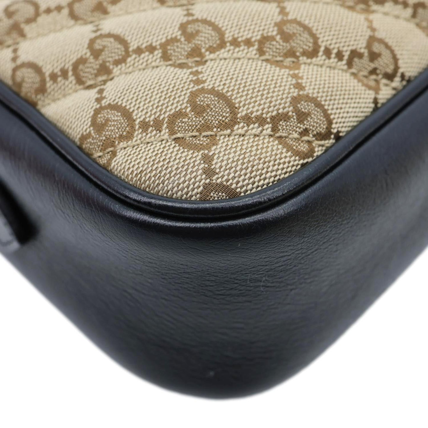 GUCCI Marmont Small Monogram Canvas Crossbody Camera Bag Beige 447632