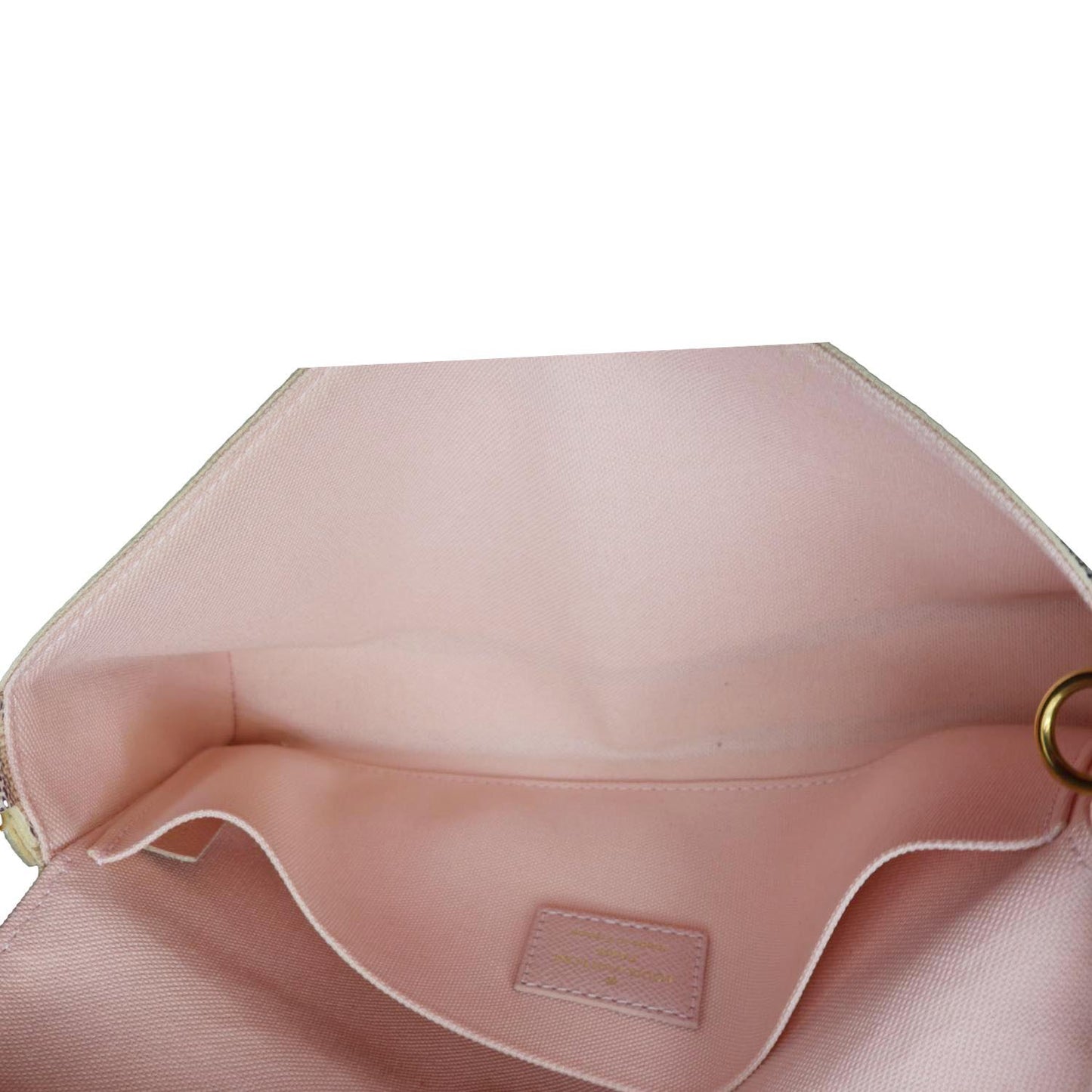 LOUIS VUITTON Felicie Pochette Damier Azur Crossbody Bag Rose Ballerine