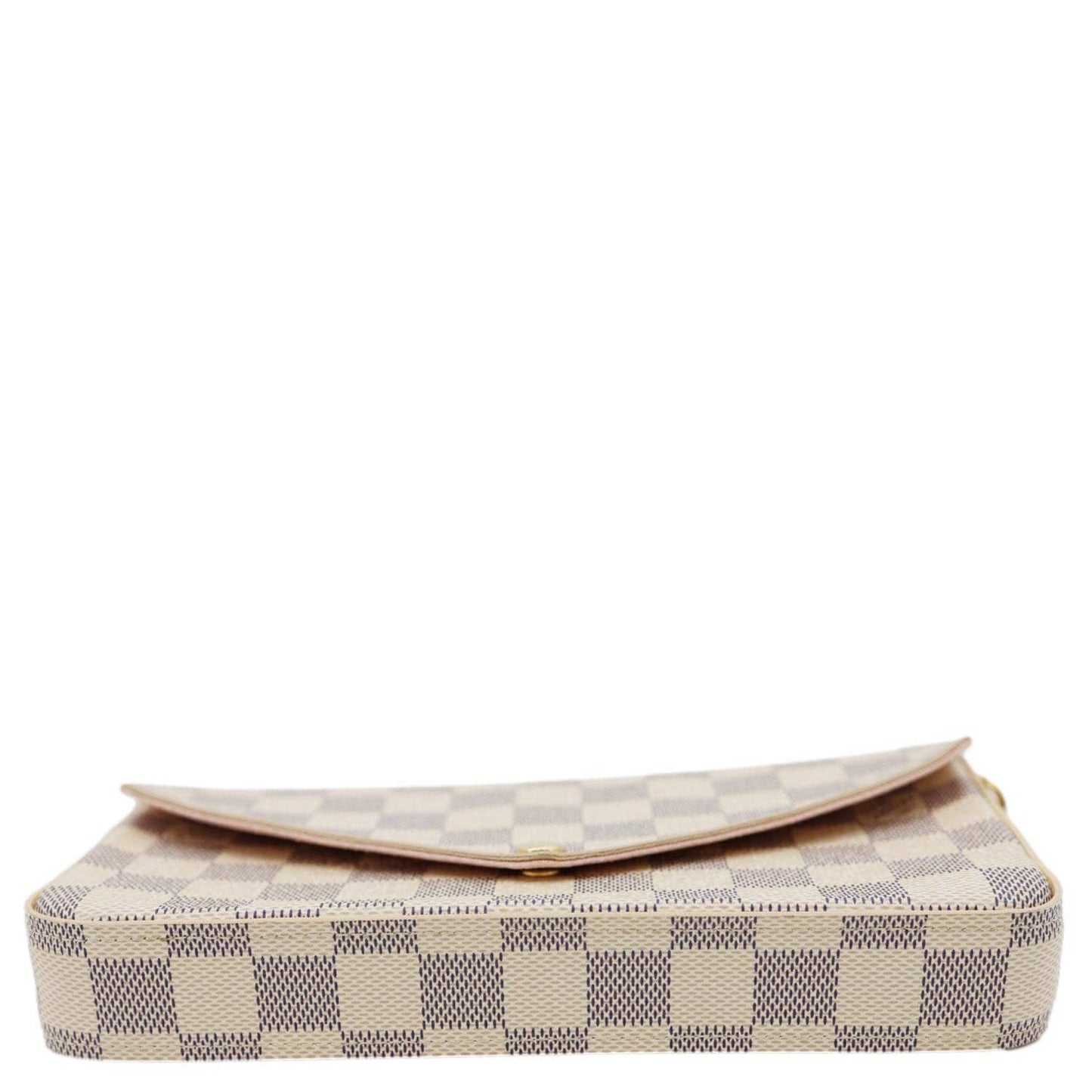 LOUIS VUITTON Felicie Pochette Damier Azur Crossbody Bag Rose Ballerine