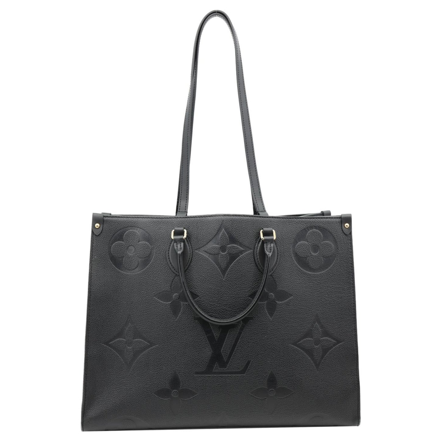 LOUIS VUITTON Onthego GM Giant Monogram Empreinte Shoulder Bag Black