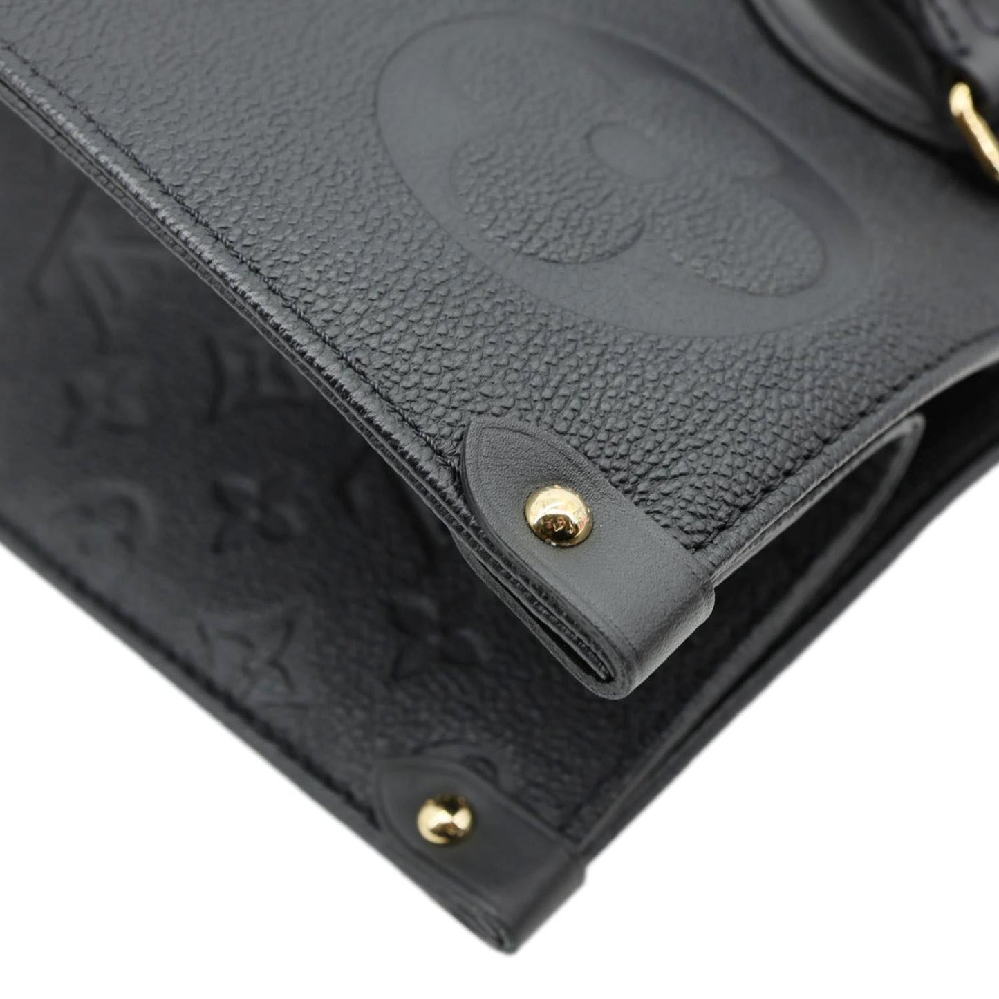 LOUIS VUITTON Onthego GM Giant Monogram Empreinte Shoulder Bag Black